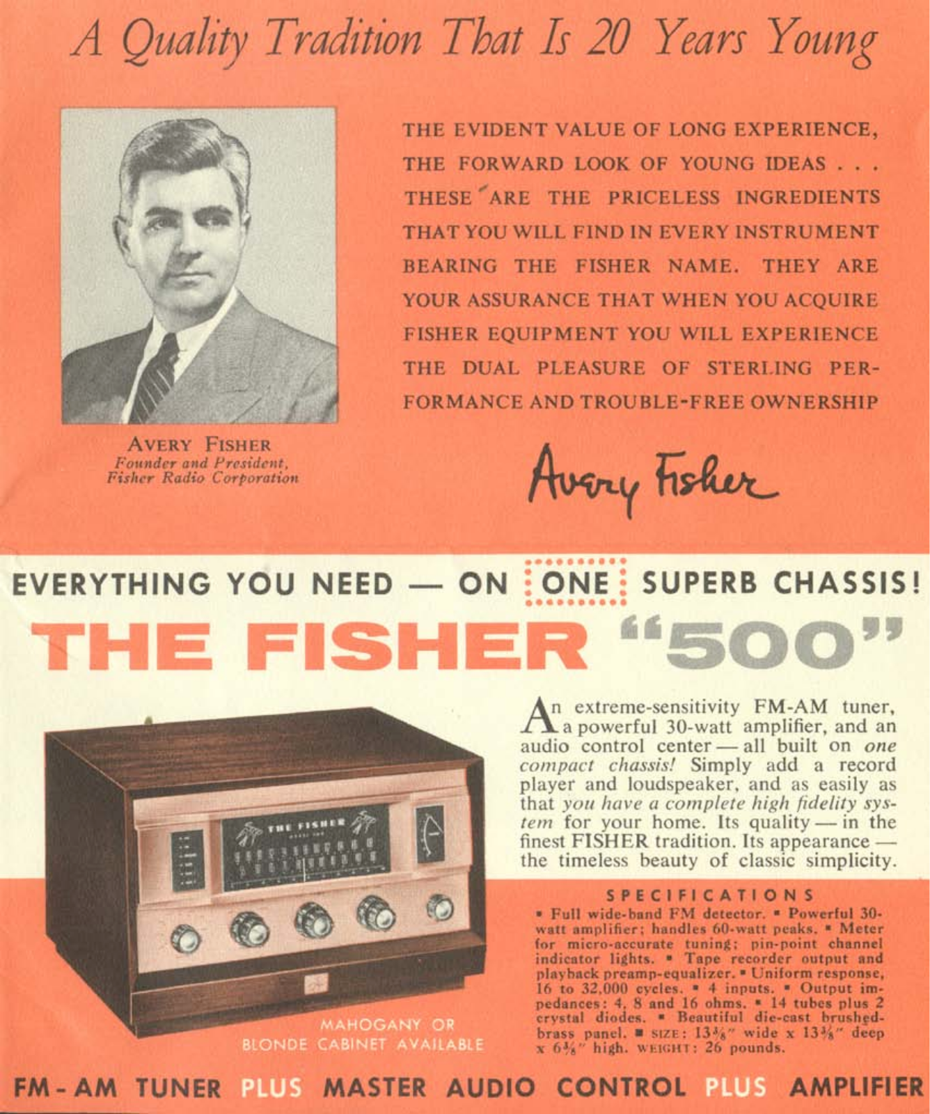 Fisher 500 Brochure