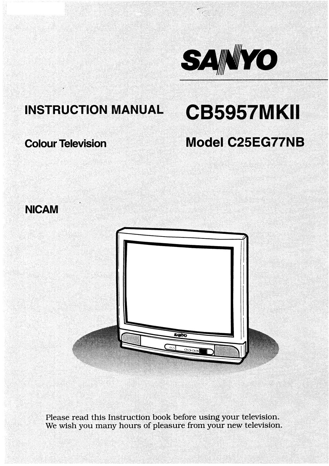 Sanyo CB5957 MK II Instruction Manual