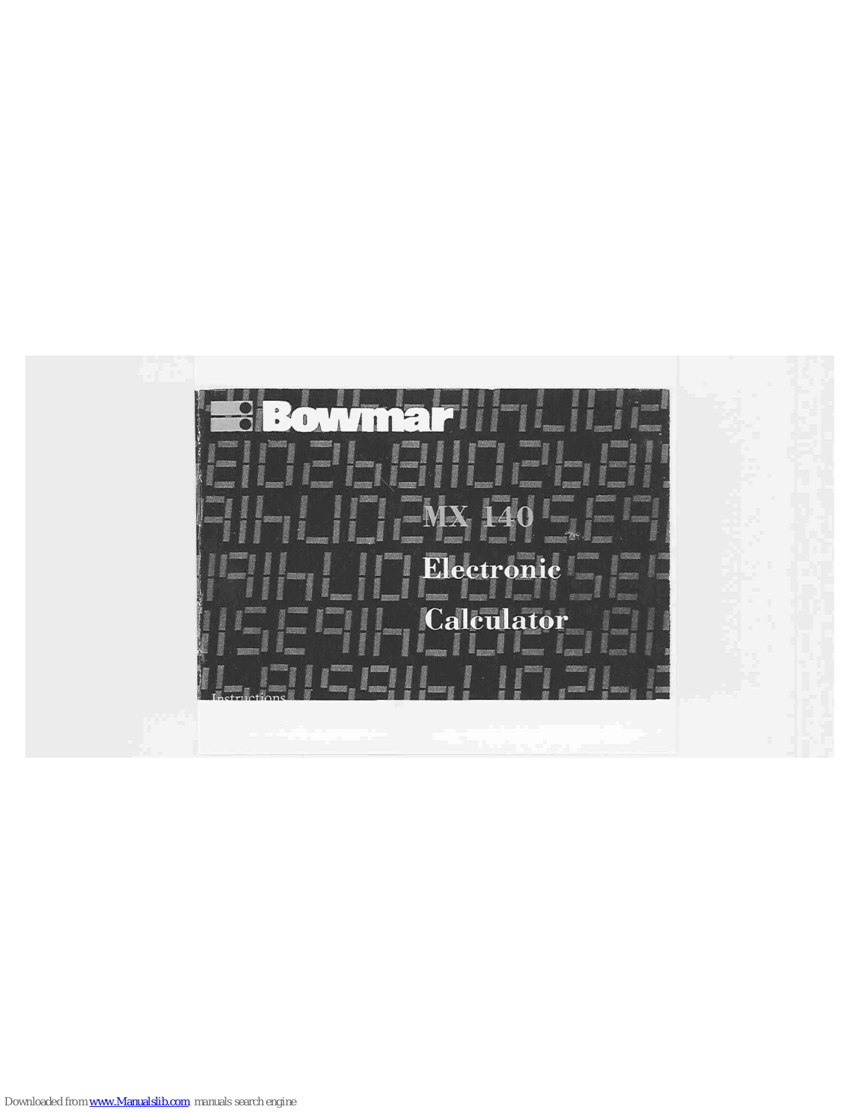 Bowmar MX 140 Operating Instructions Manual - ManualMachine.com