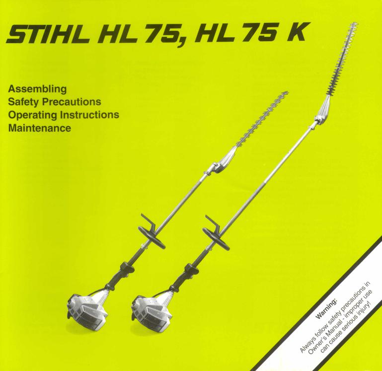 STIHL HL 75 K, HL 75 Owner's Manual
