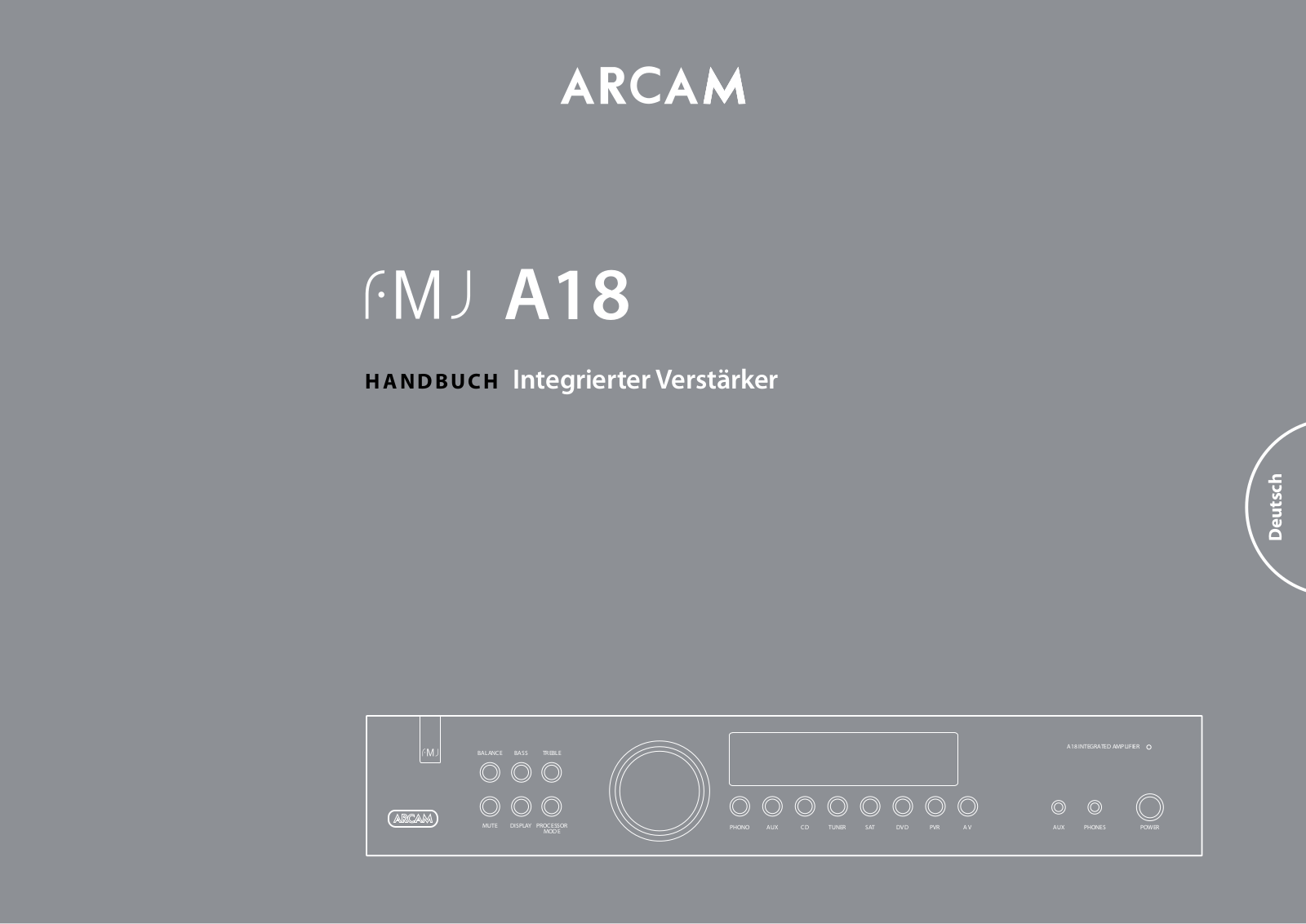 Arcam FMJ A18 User Manual