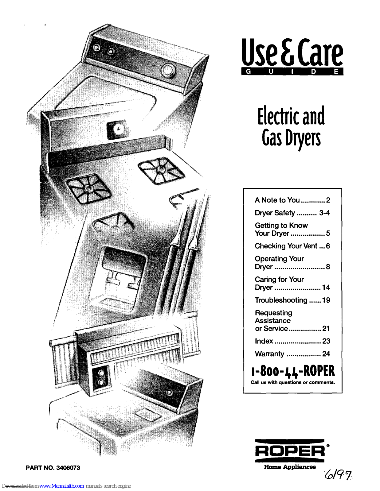 Roper LER5848EQ3 Use And Care Manual - ManualMachine.com