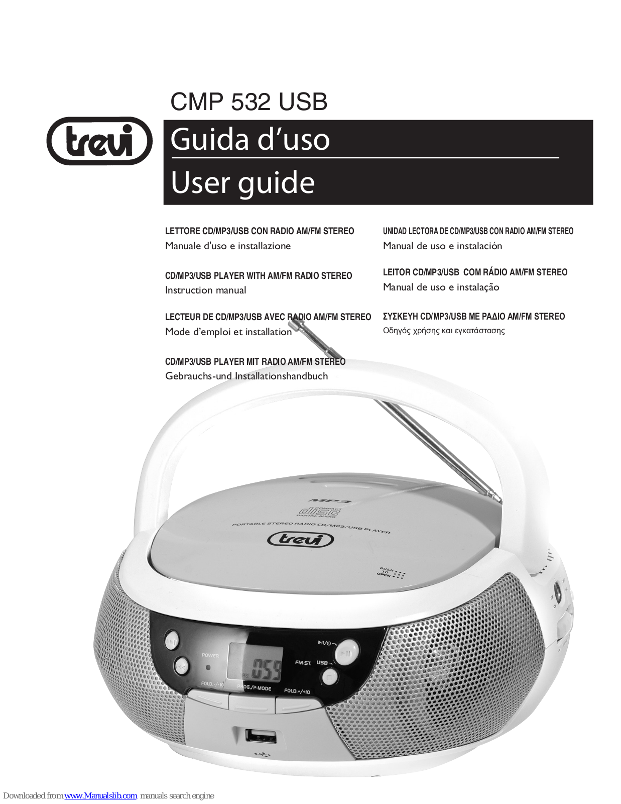 Trevi CMP532USB Instruction Manual