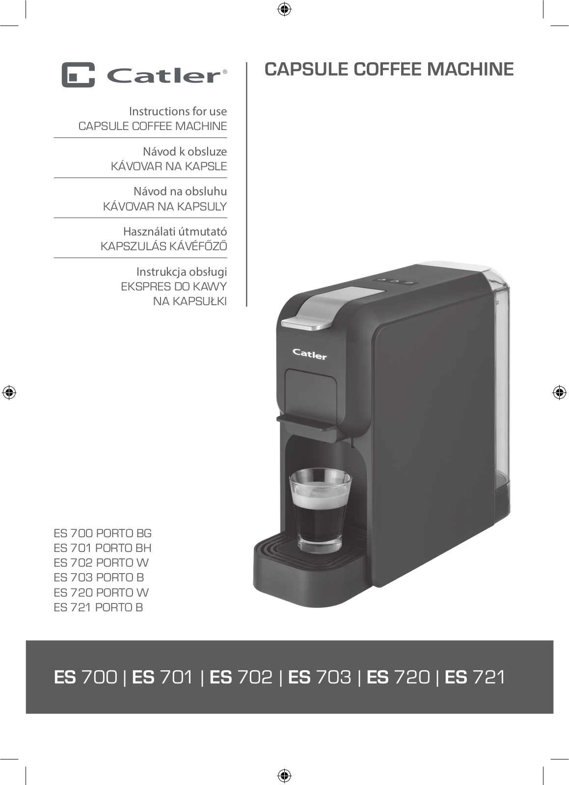 CATLER ES 702, ES 721, ES 720, ES 703, ES 700 User guide - ManualMachine.com