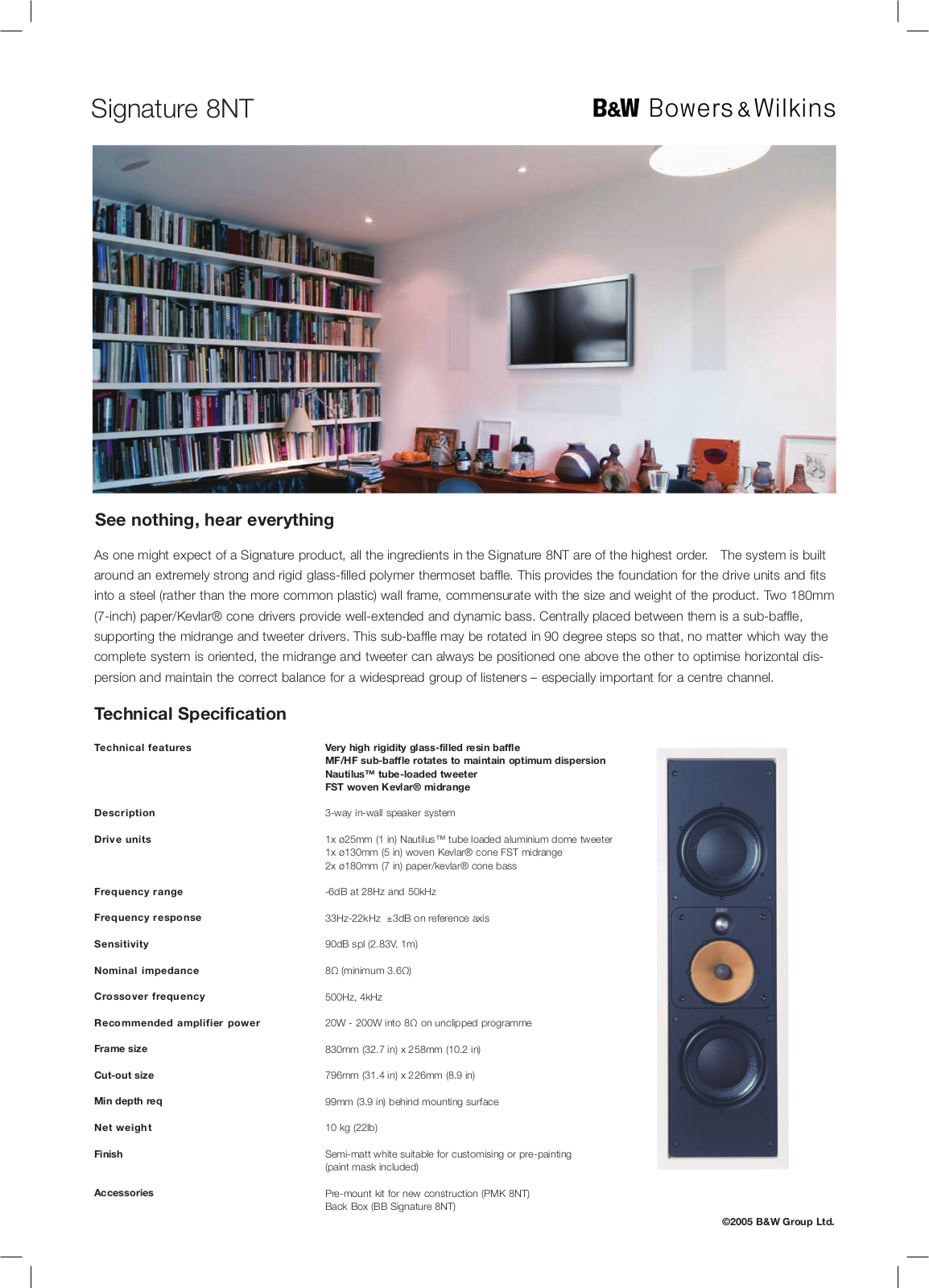 Bowers and Wilkins Signature 8-NT Brochure