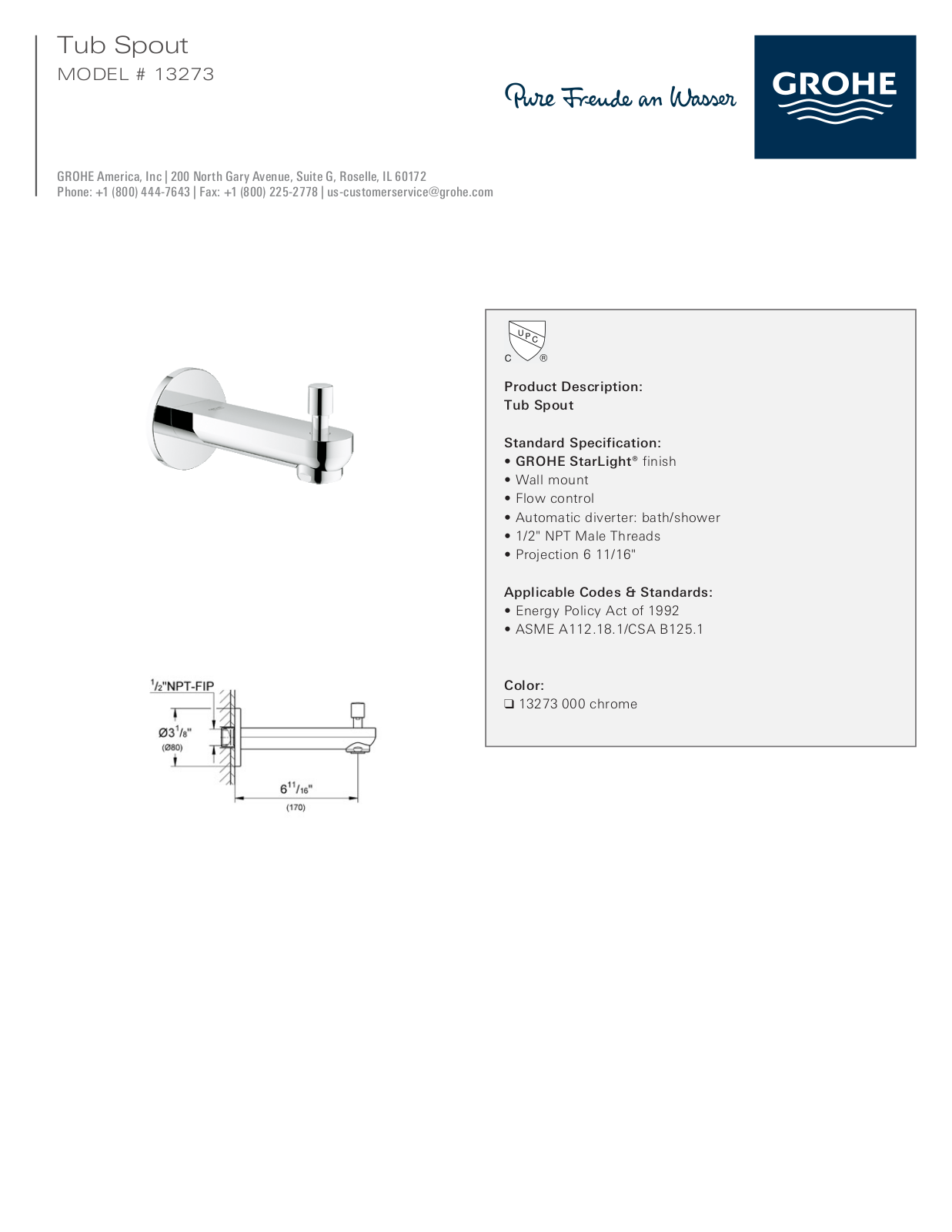 GROHE GRH4082 Specifications - ManualMachine.com