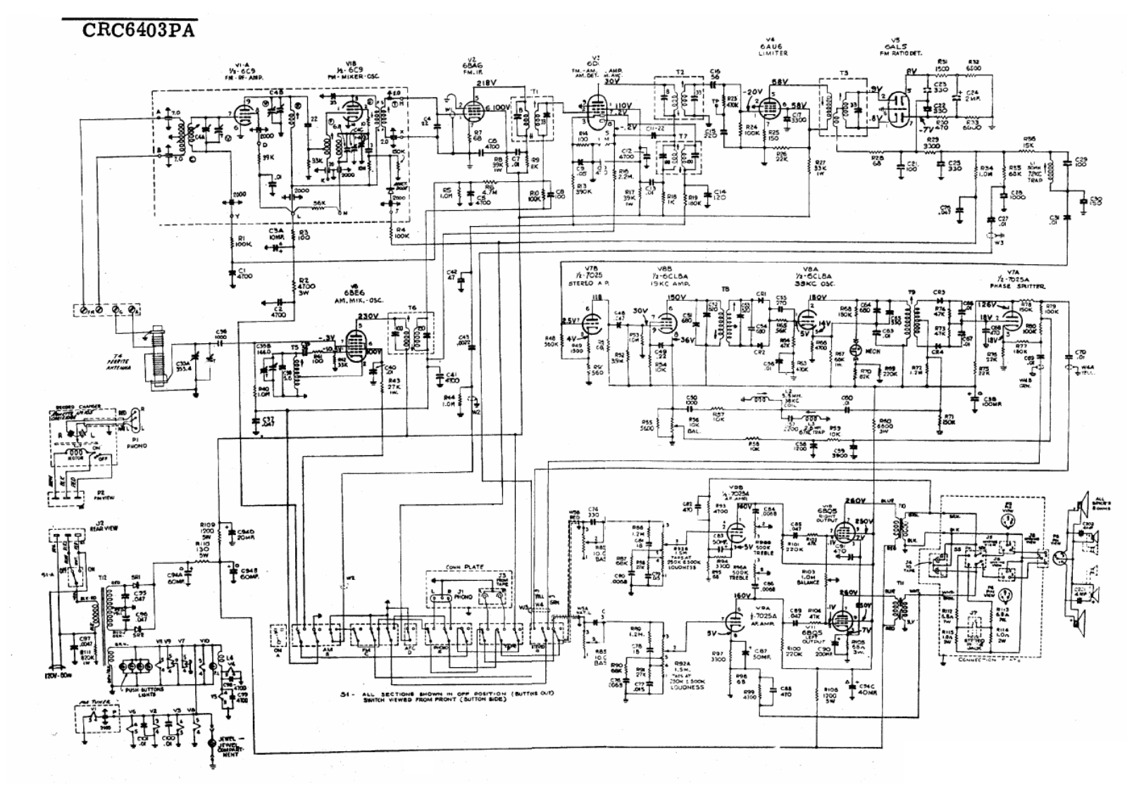 RCA crc6403pa schematic