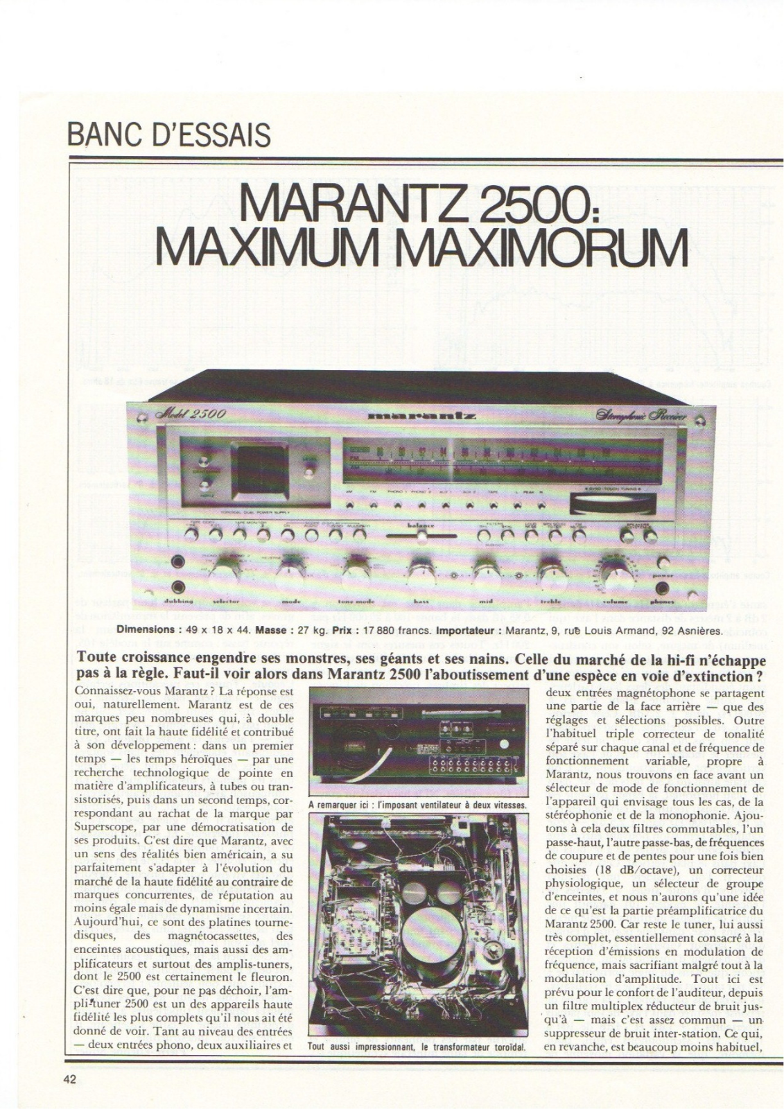 Marantz 2500 Schematic