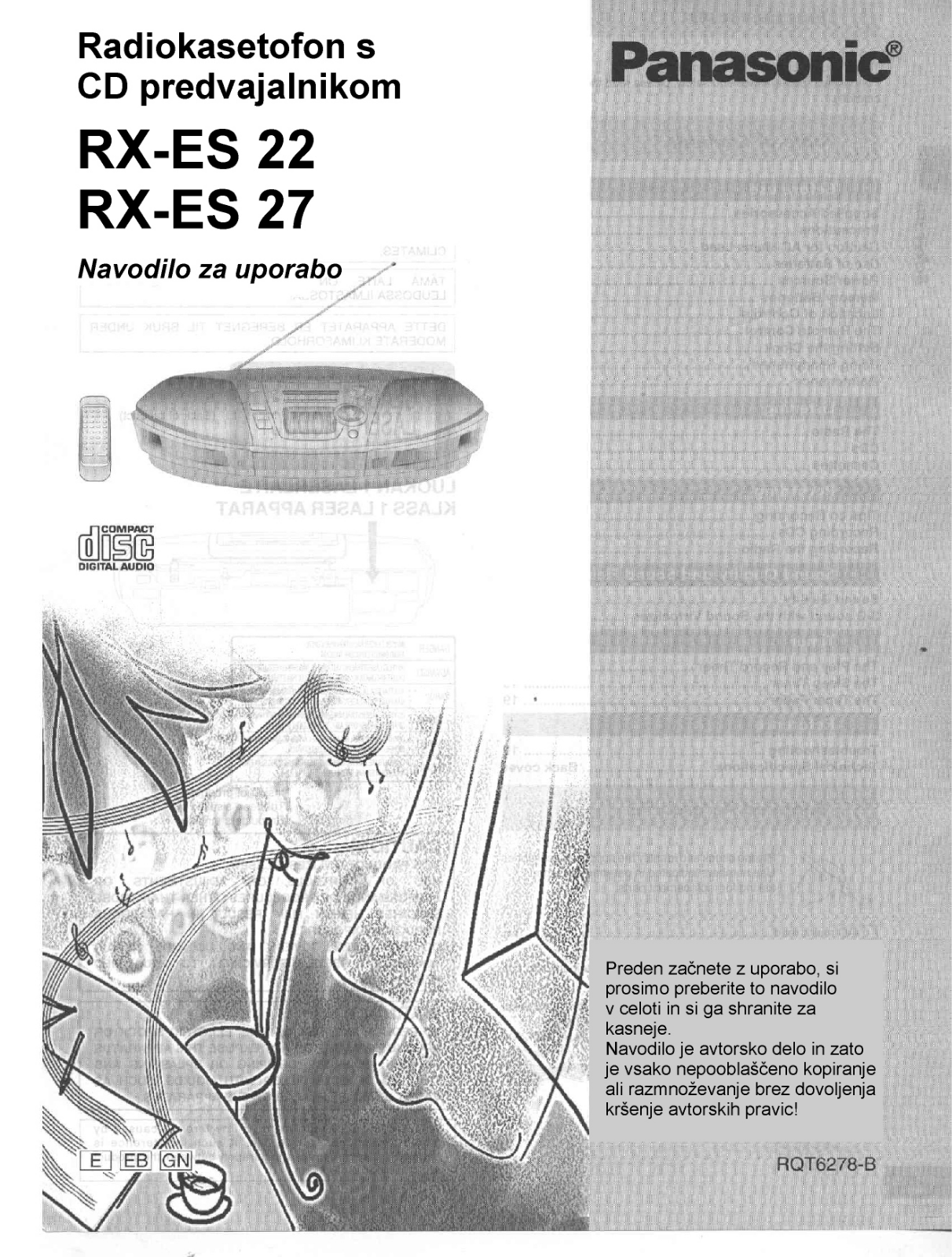 Panasonic RX-ES27, RX-ES22 User Manual