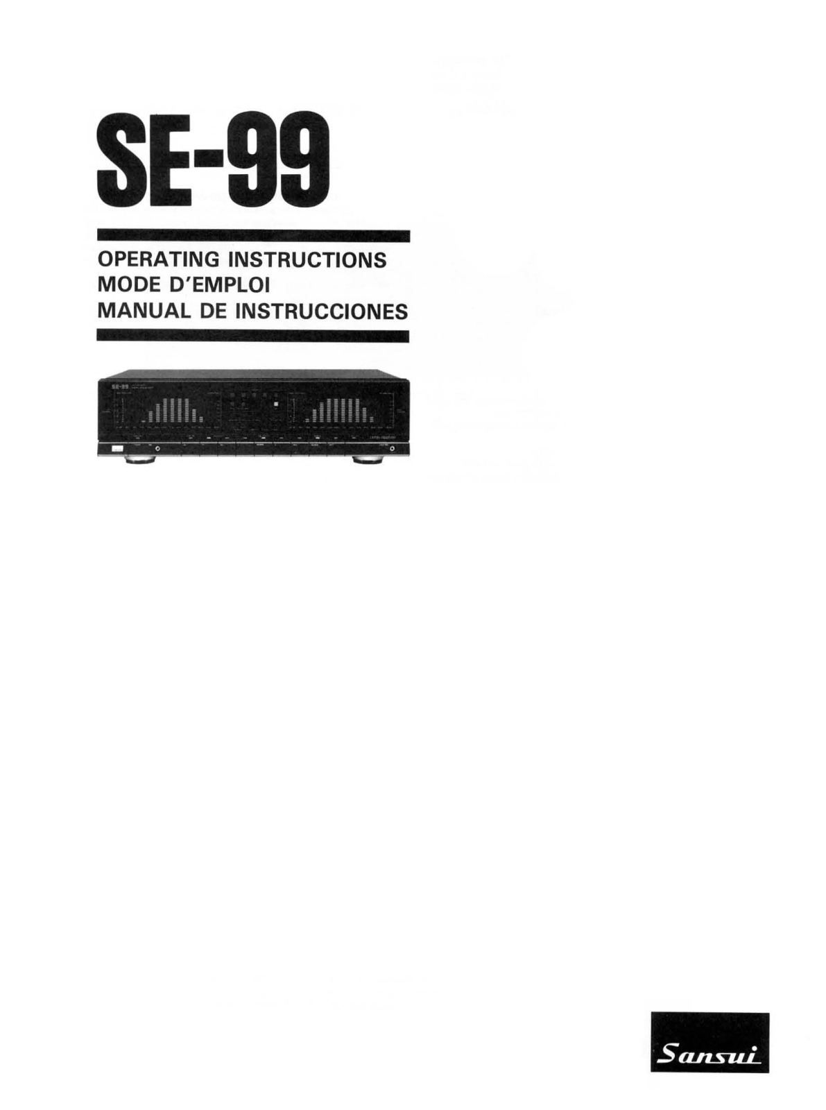Sansui SE-99 Owners Manual - ManualMachine.com