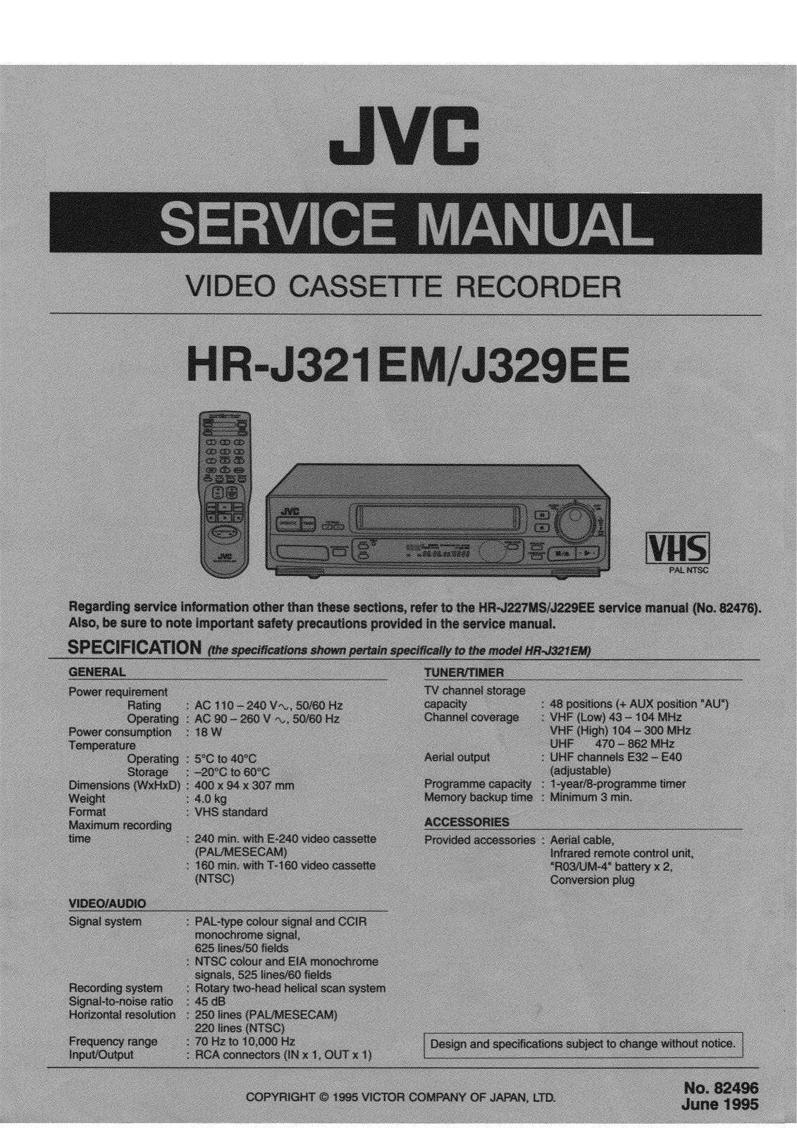 JVC HR-J321EM Service Manual