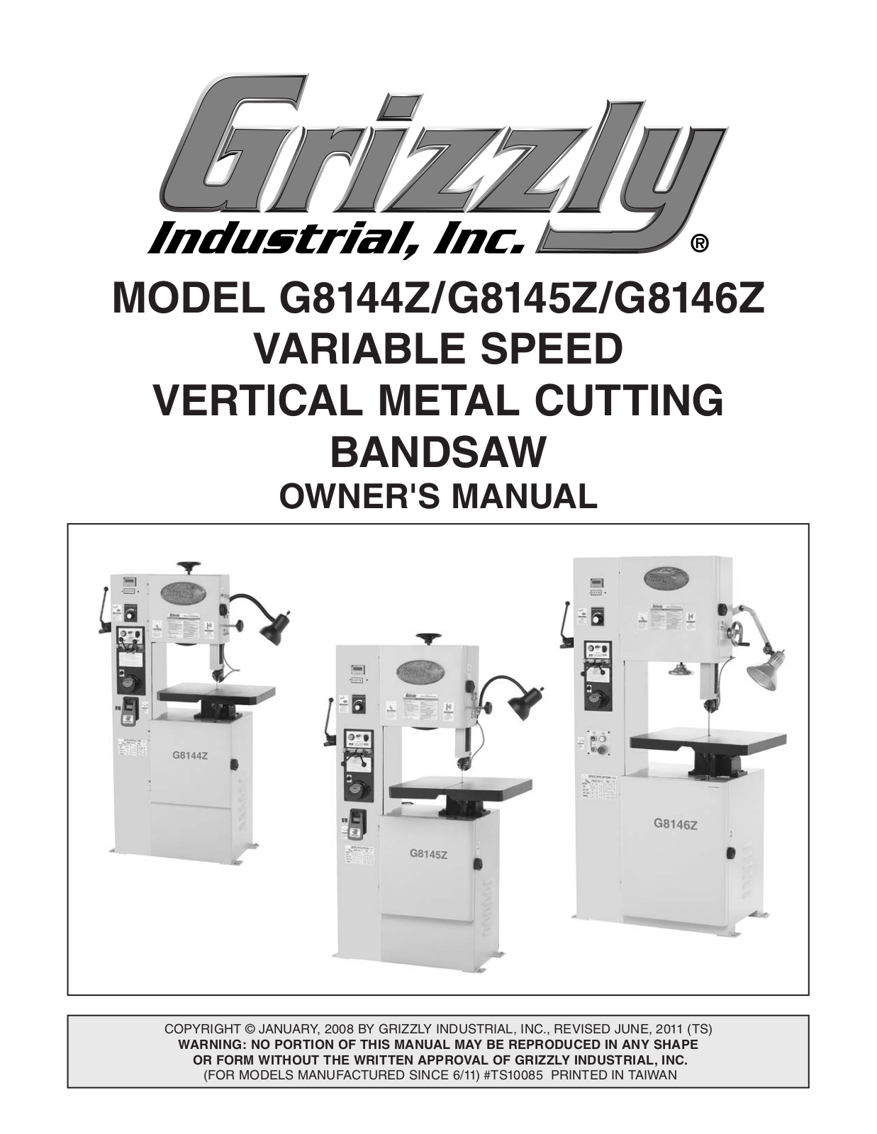 Grizzly G9979 User Manual