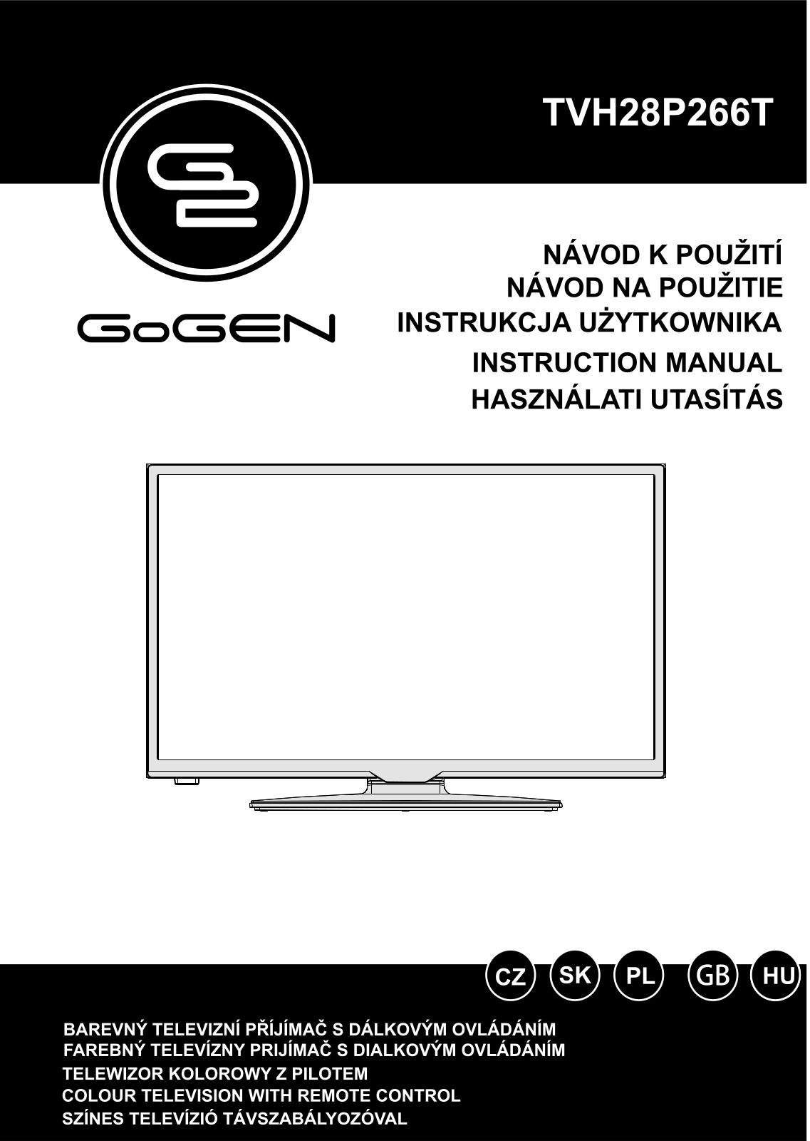 GoGEN TVH 28P266T User Manual