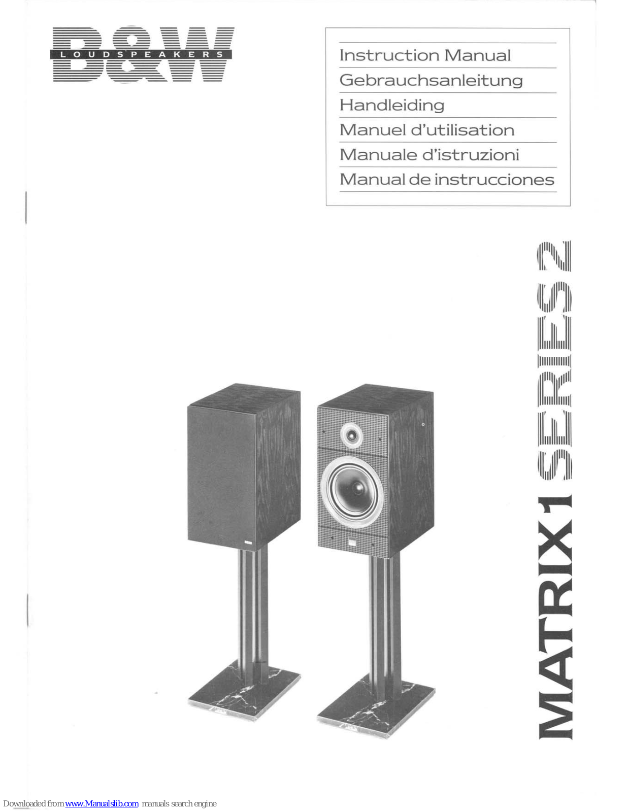 Bowers & Wilkins Matrix 1 series Instruction Manual