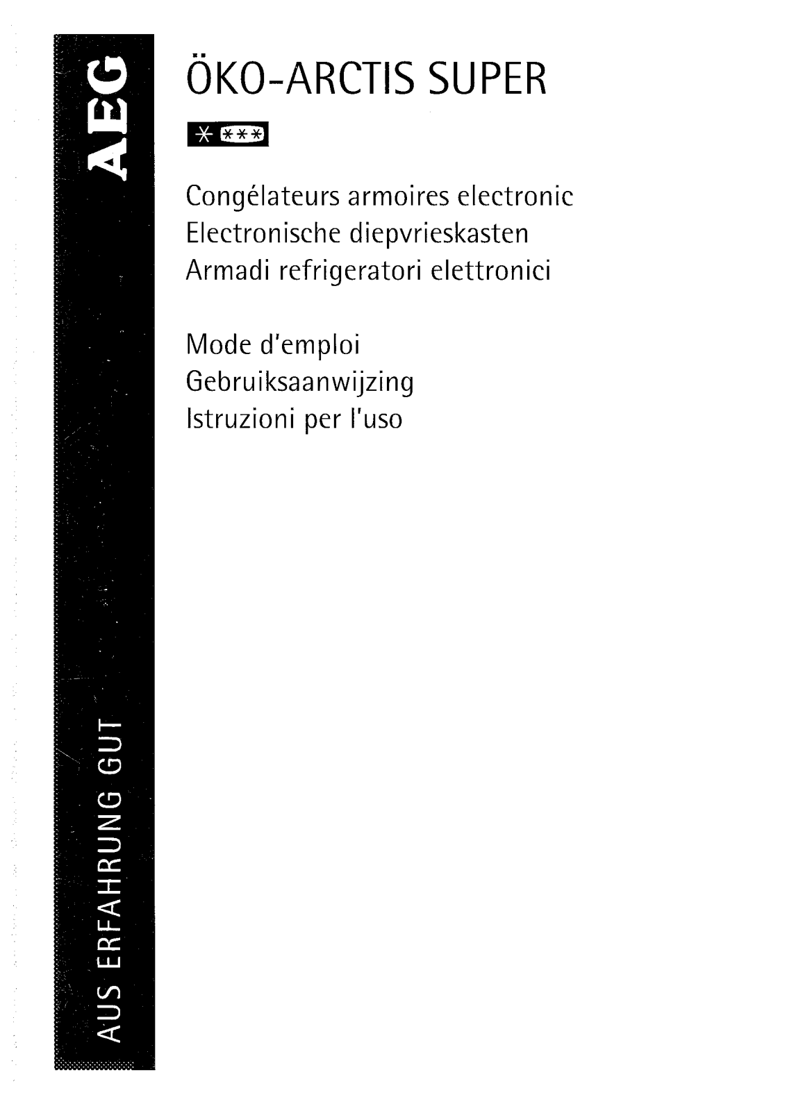 Aeg ÖKO- arctis super User Manual