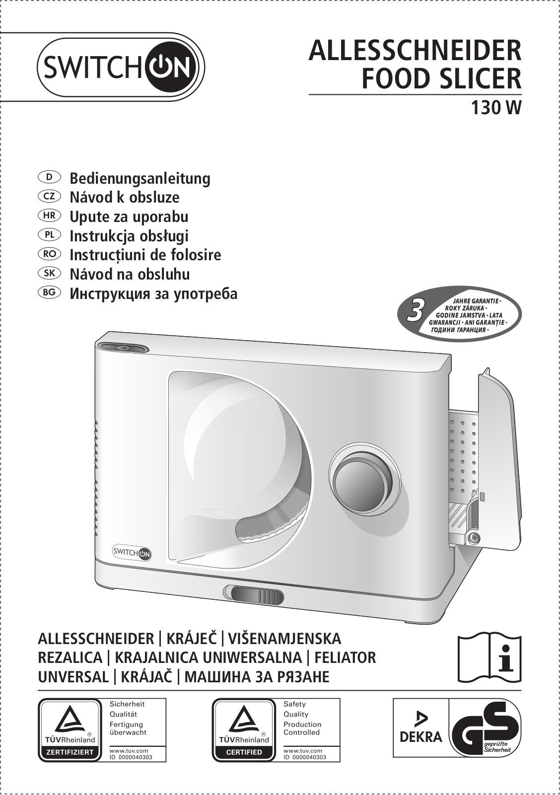 Switch On 130 W User Manual