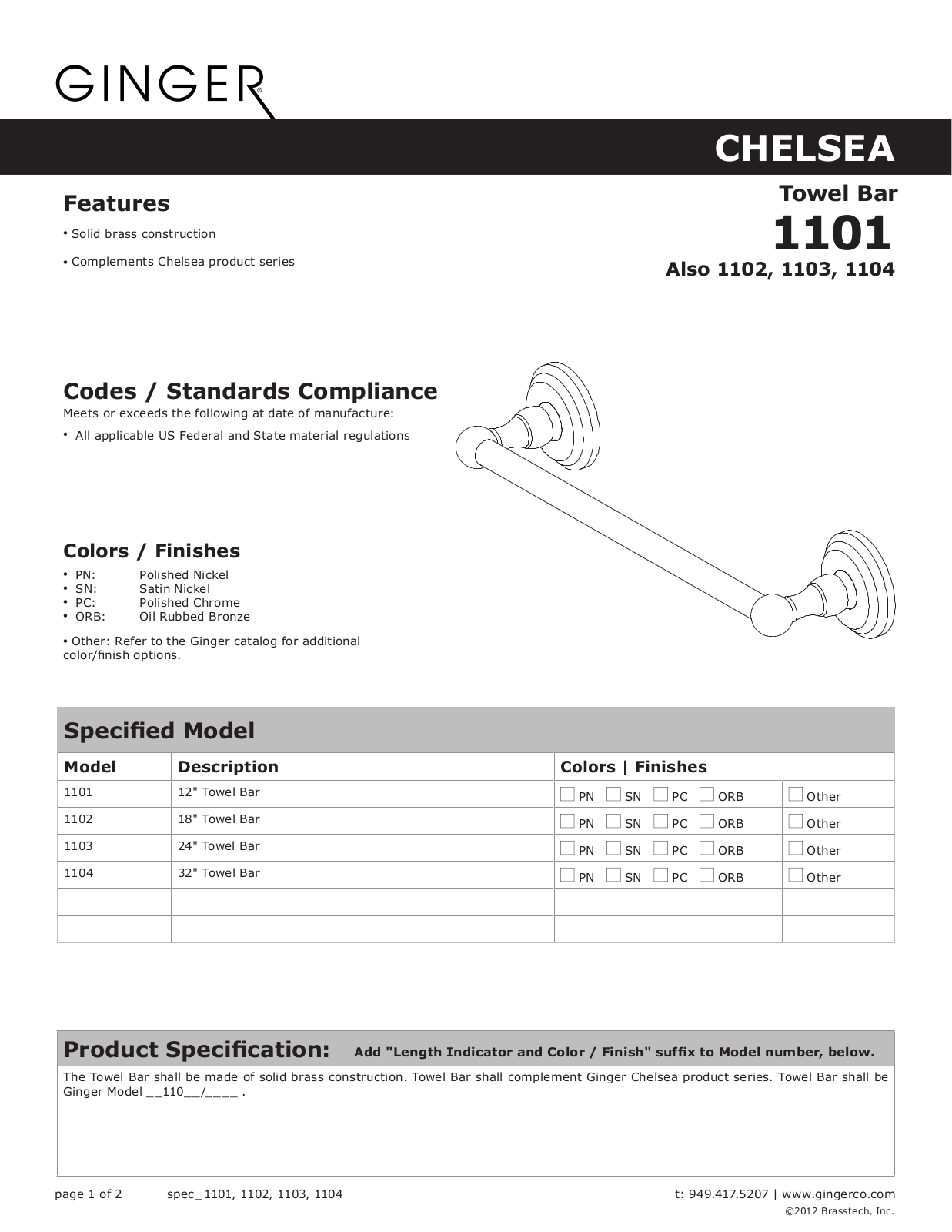 Ginger BST1134 Specifications - ManualMachine.com