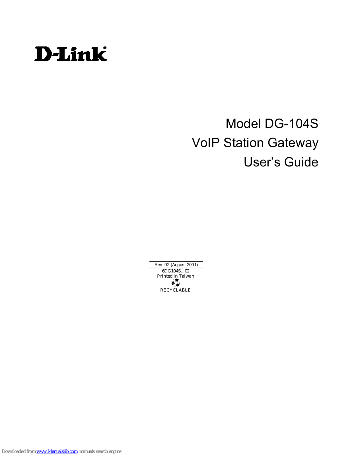 D-Link DG-104S User Manual