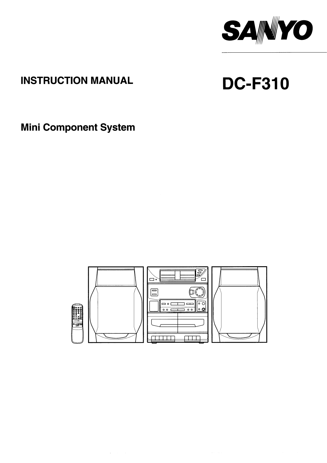 Sanyo DC-F310 Instruction Manual