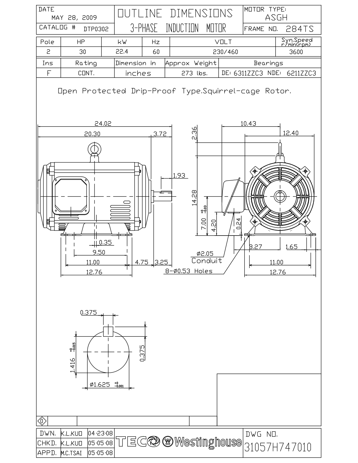 Datasheet DTP0302 Reference Drawing (Teco) - ManualMachine.com