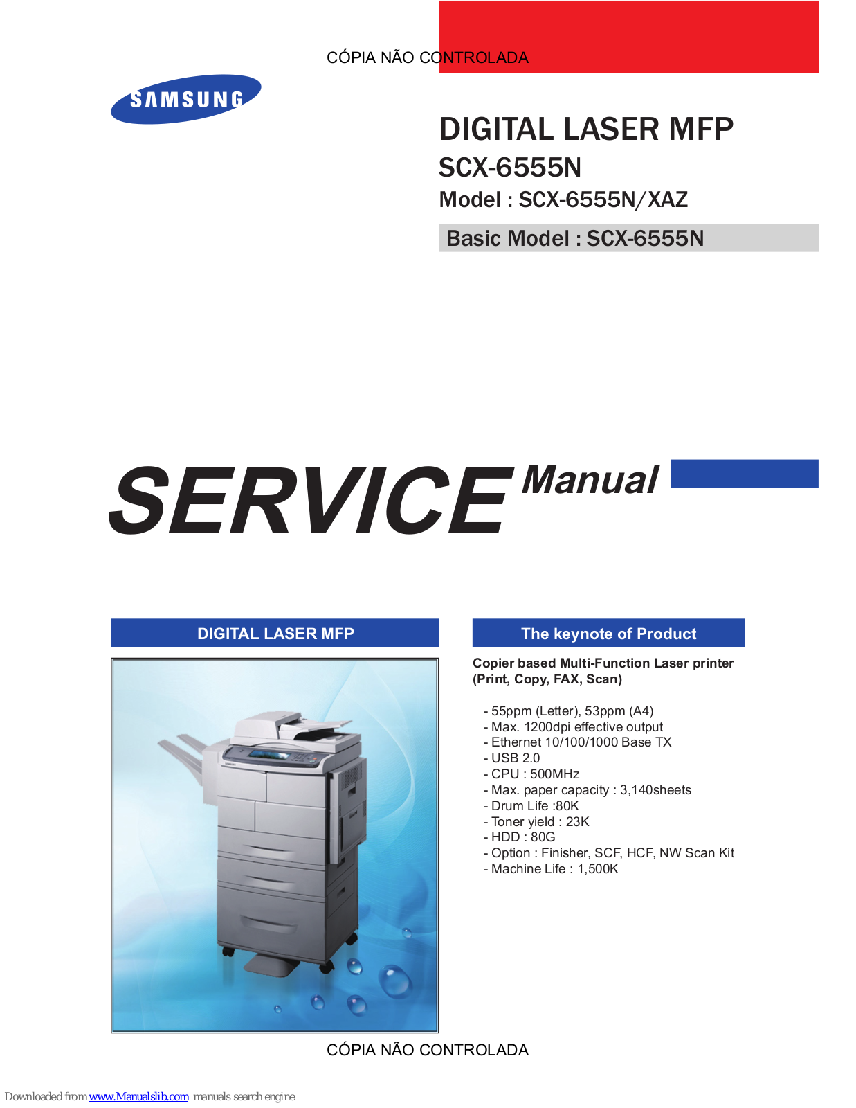 Samsung SCX-6555N, SCX-6555XAZ Service Manual