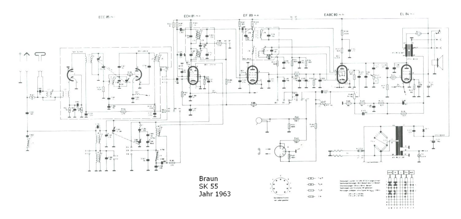 Braun SK-55 Schematic