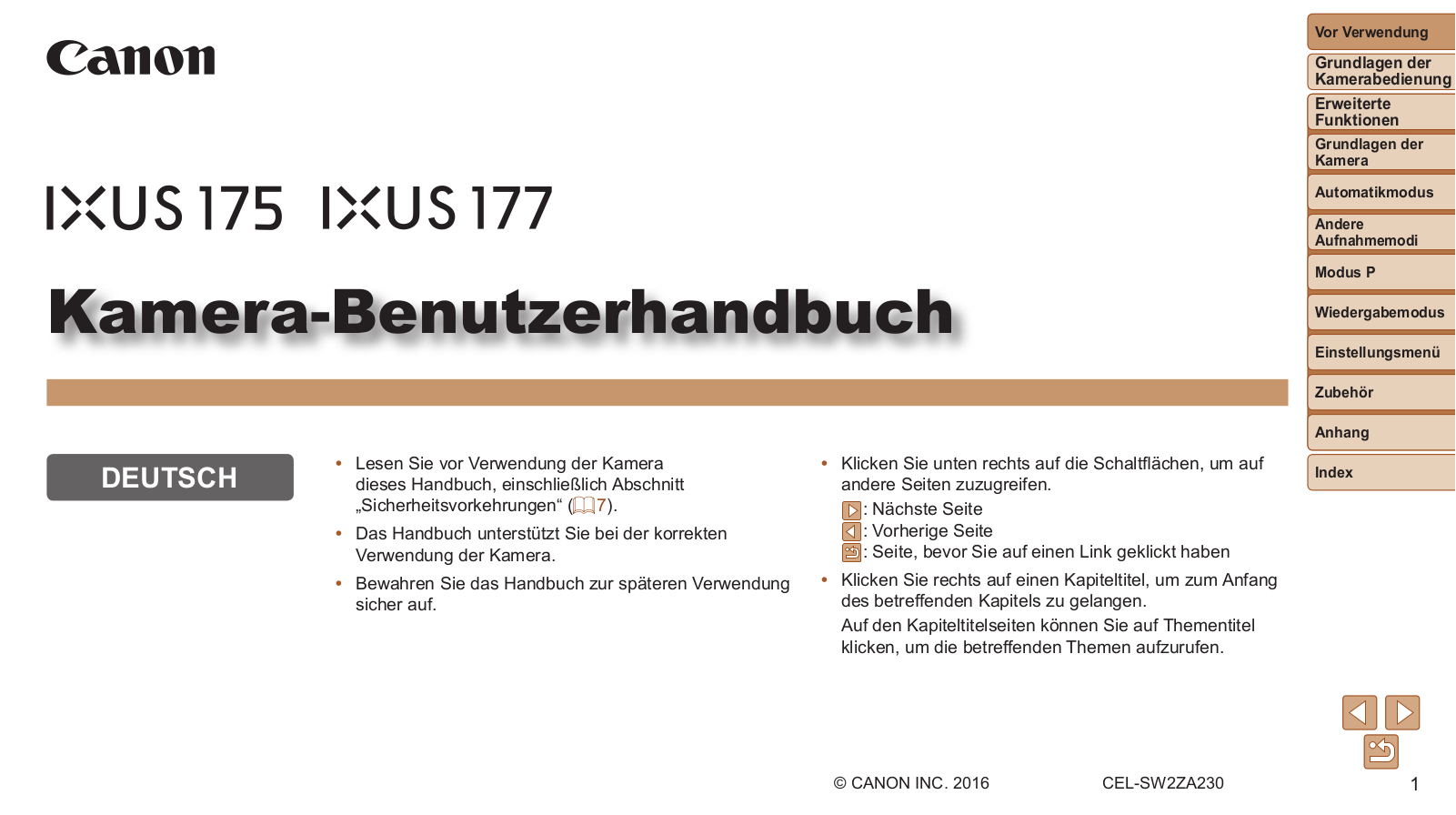 Canon IXUS175, IXUS177 Operating Instructions