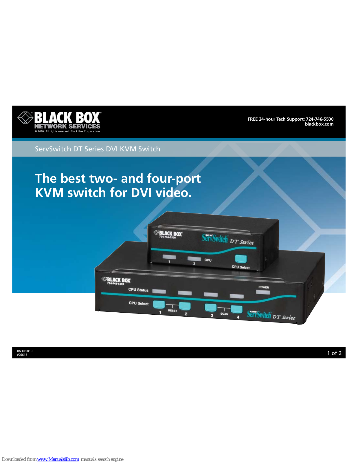 Black Box KV9502A-K, KV9504A-K Datasheet