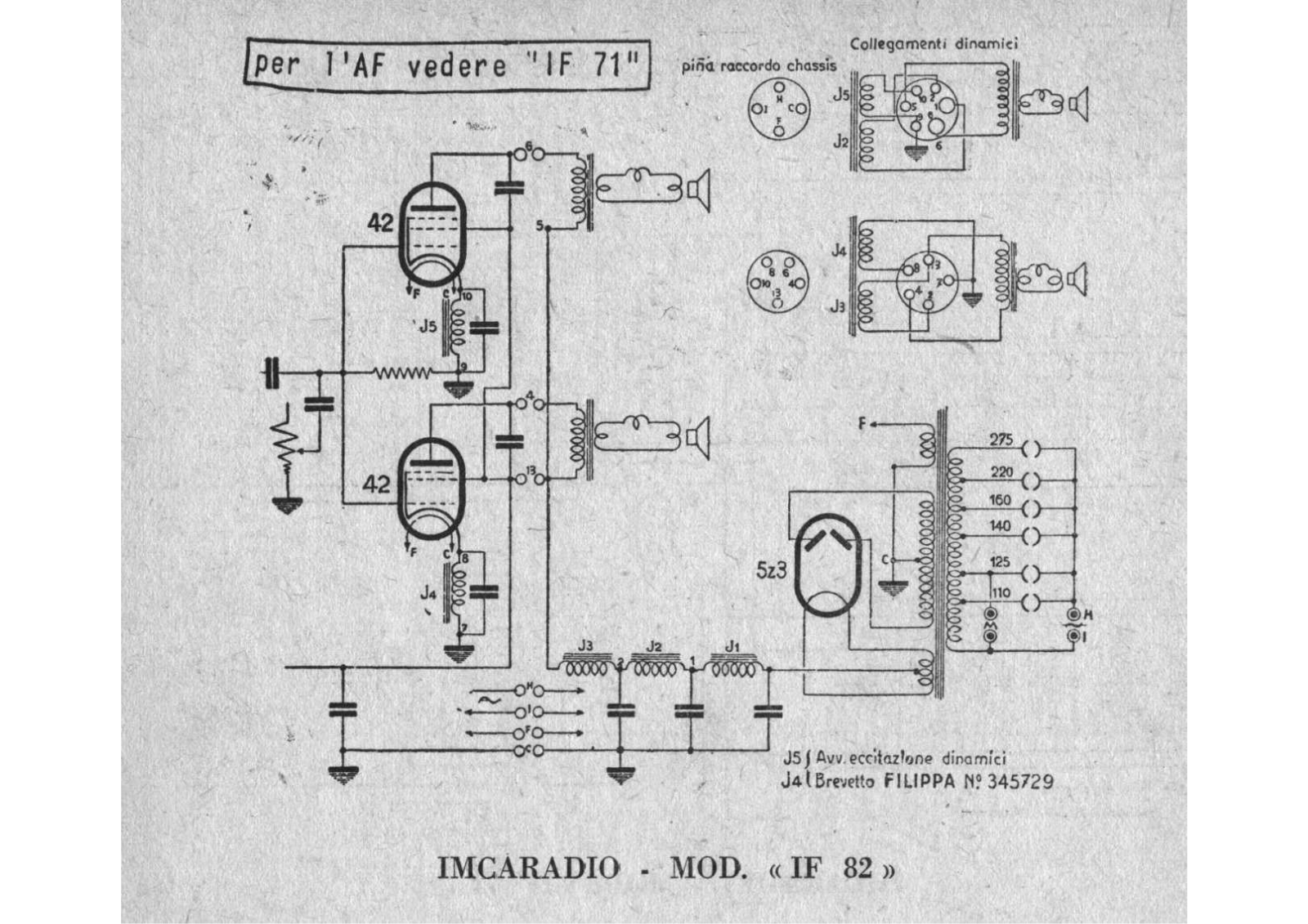 IMCA Radio if71 if82 bf schematic