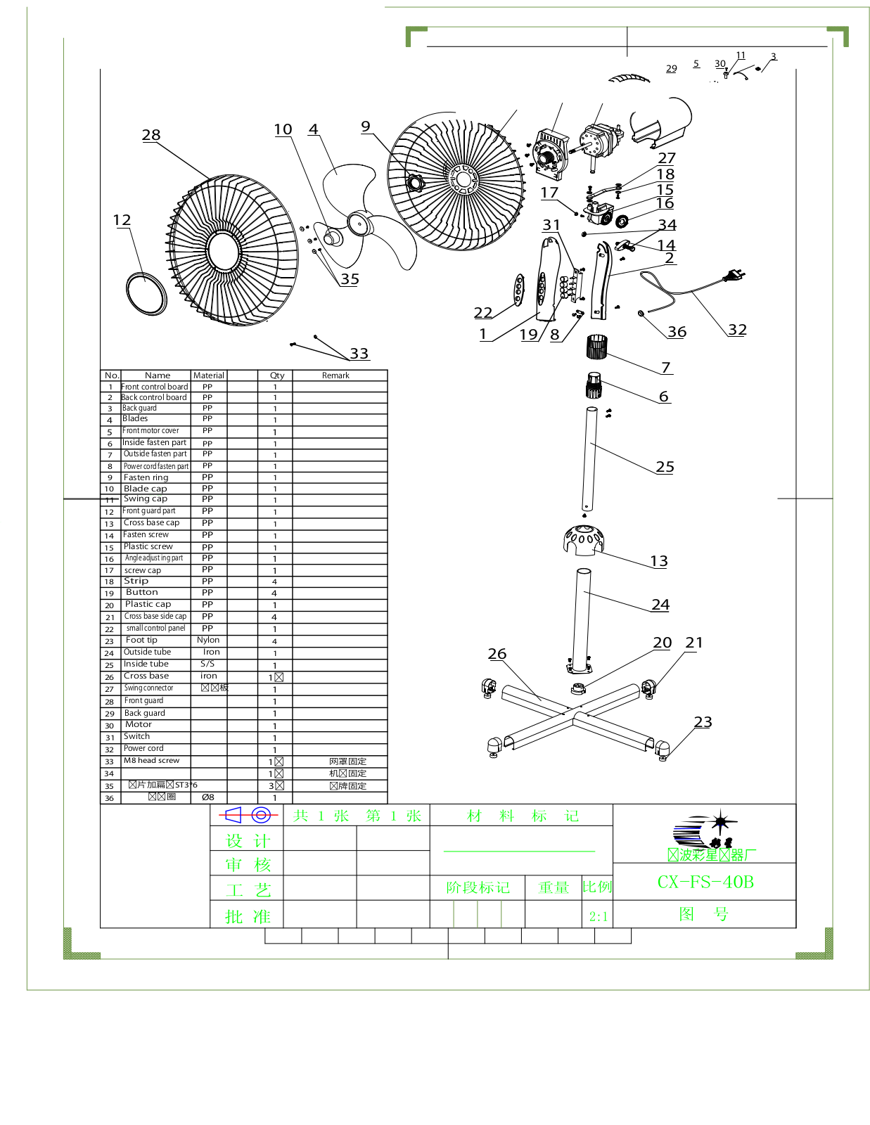 Maxwell MW-3501 explode view