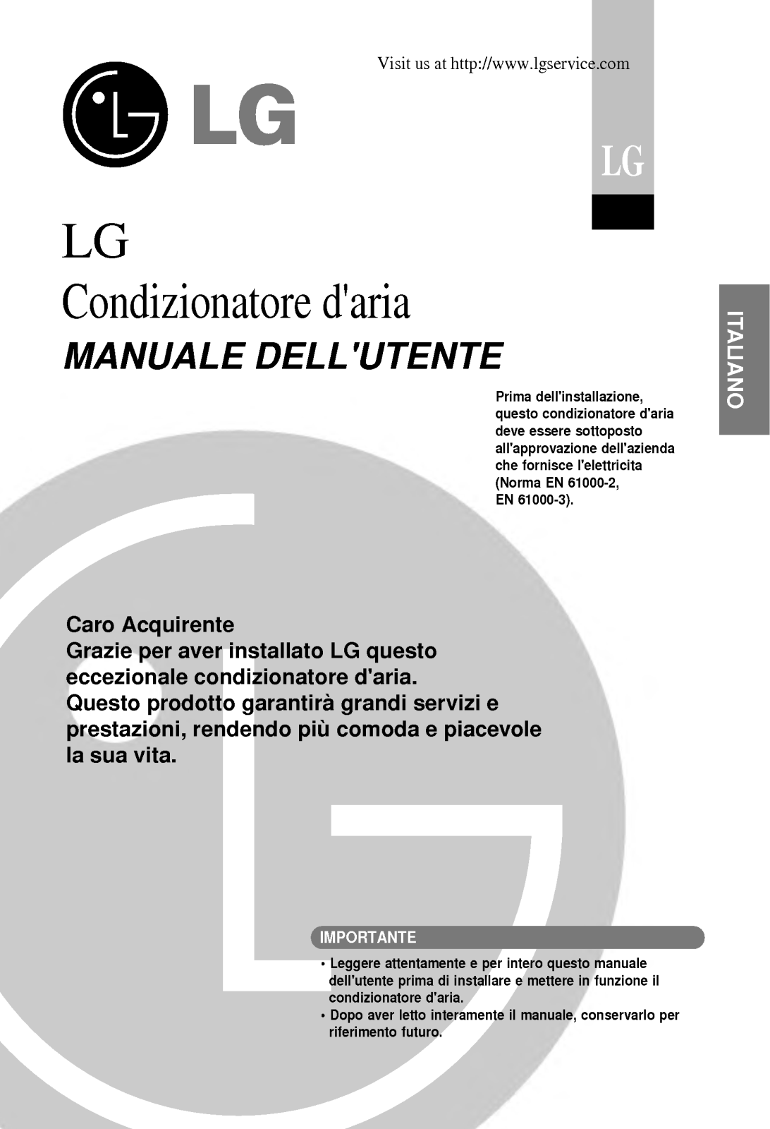 Lg A12AWE, A12AWG User Manual