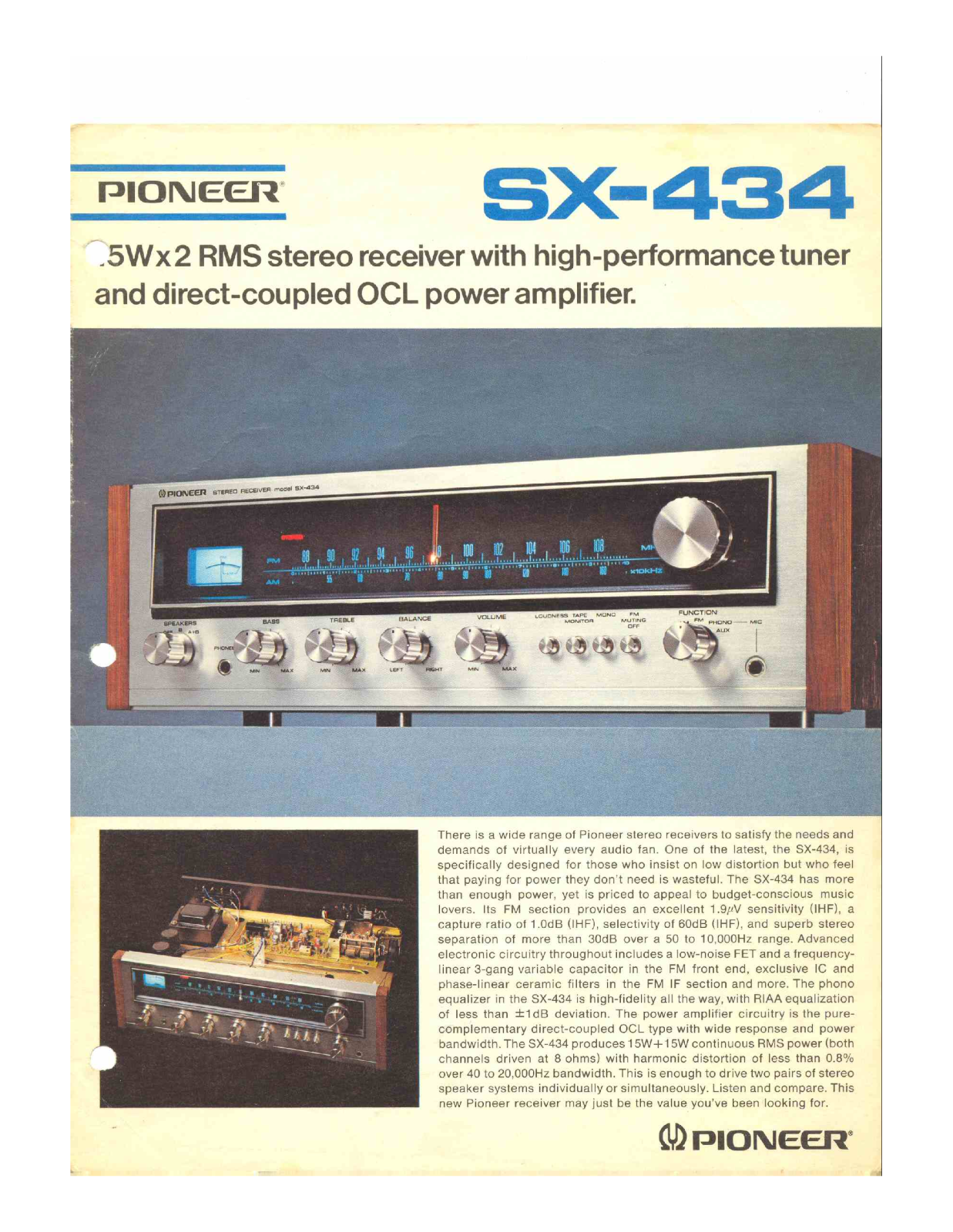 Pioneer SX-434 Brochure