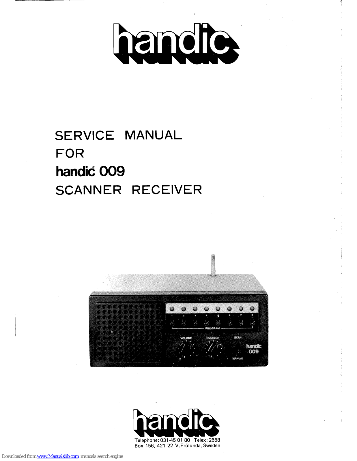 Handic 009 Service Manual