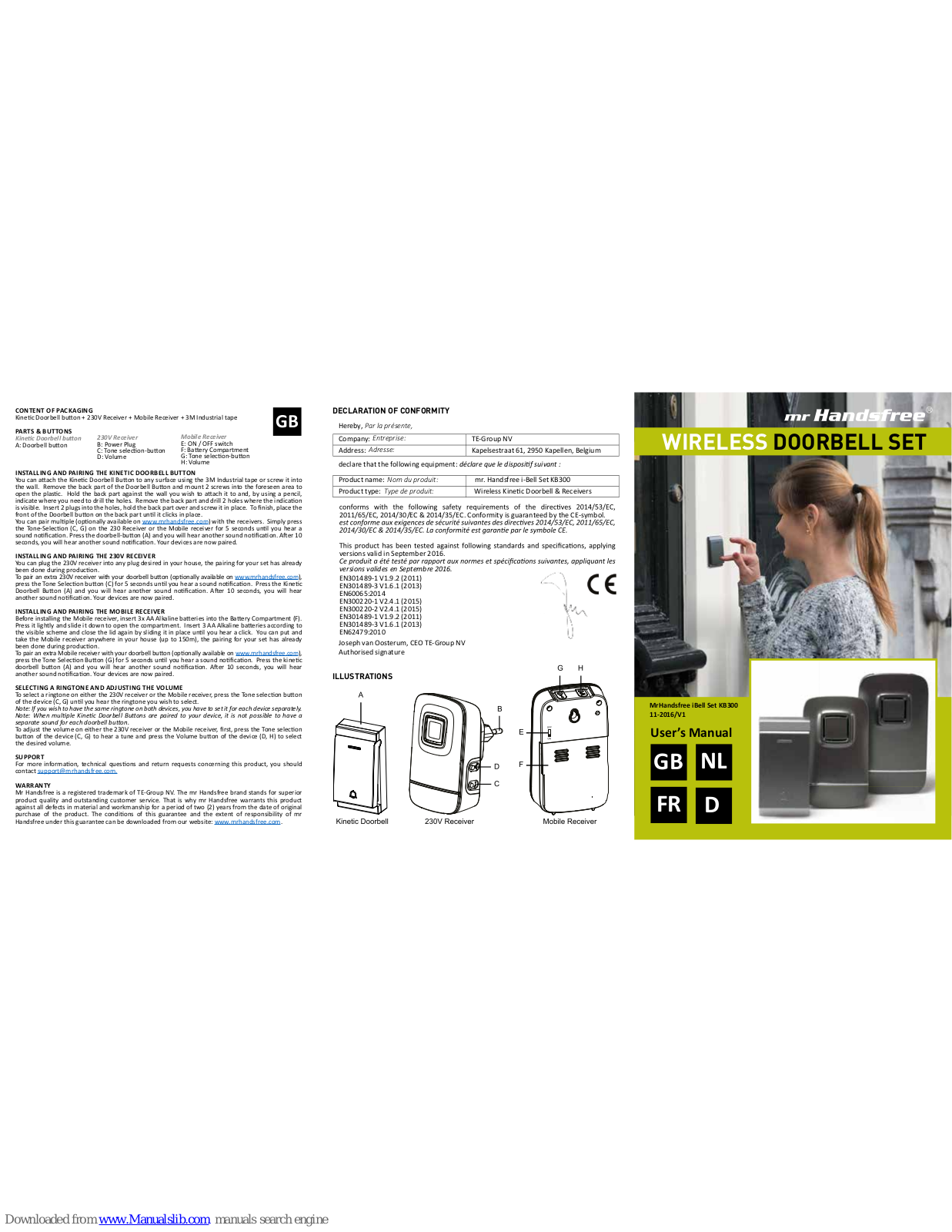 MRHANDSFREE iBell Set KB300 User Manual