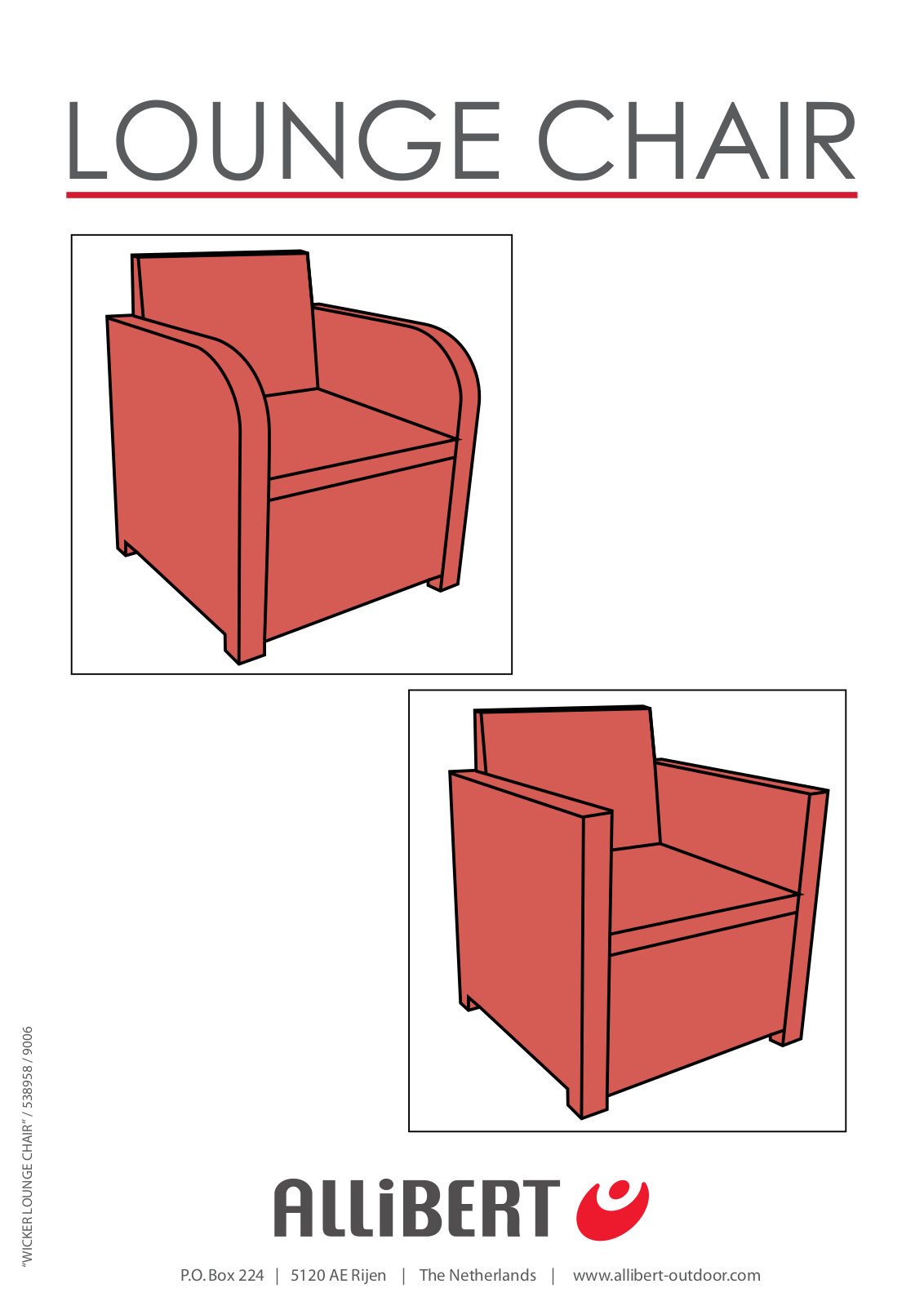 Allibert WICKER LOUNGE CHAIR User Manual