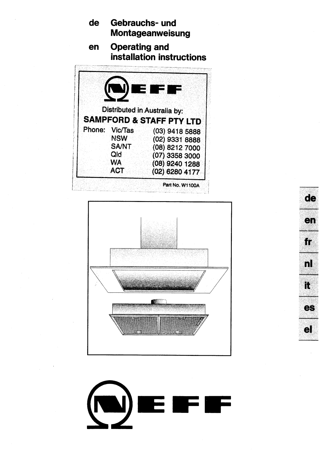 Neff D5855XO, D5855 instruction Manual