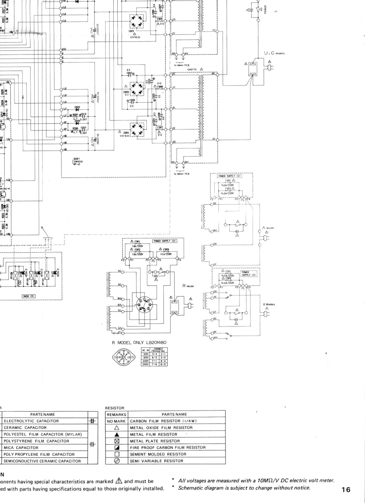 Yamaha M-80 Schematic