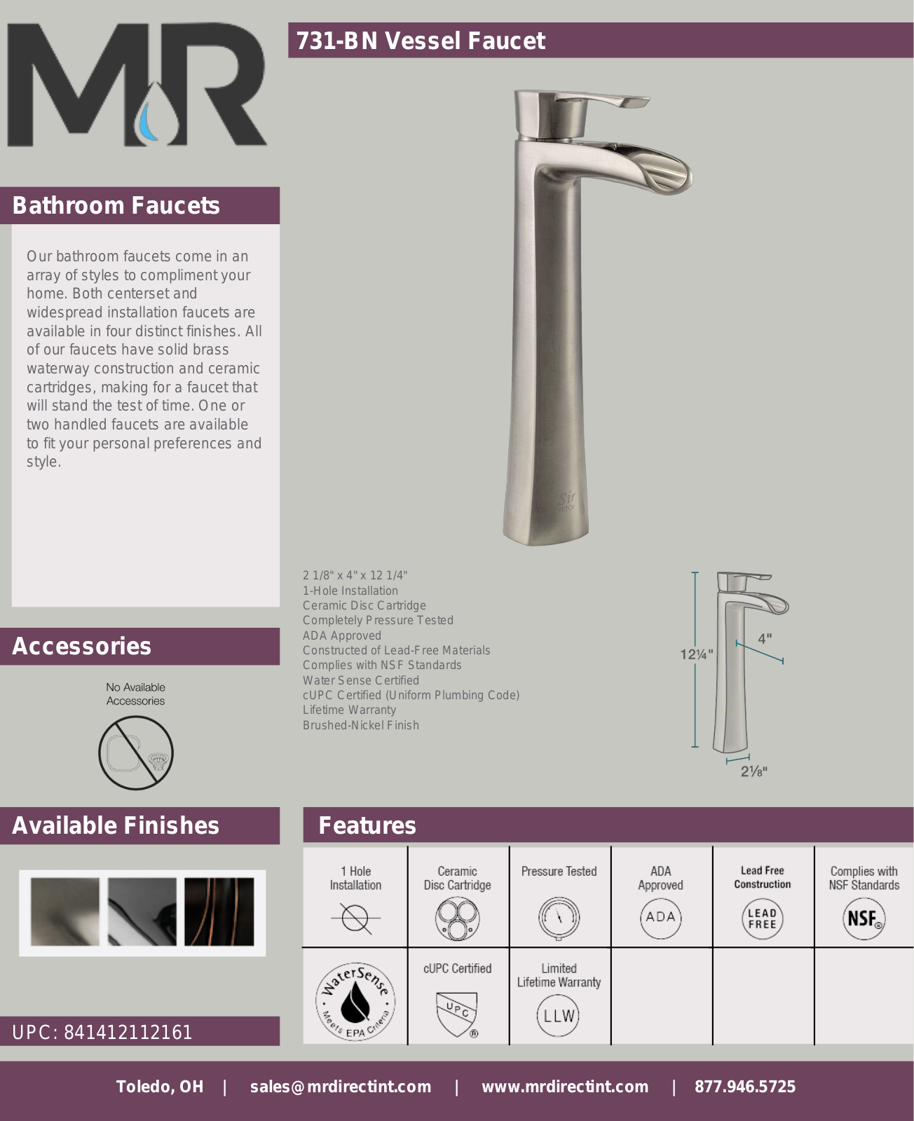 MR Direct MRDR2217 Specifications - ManualMachine.com
