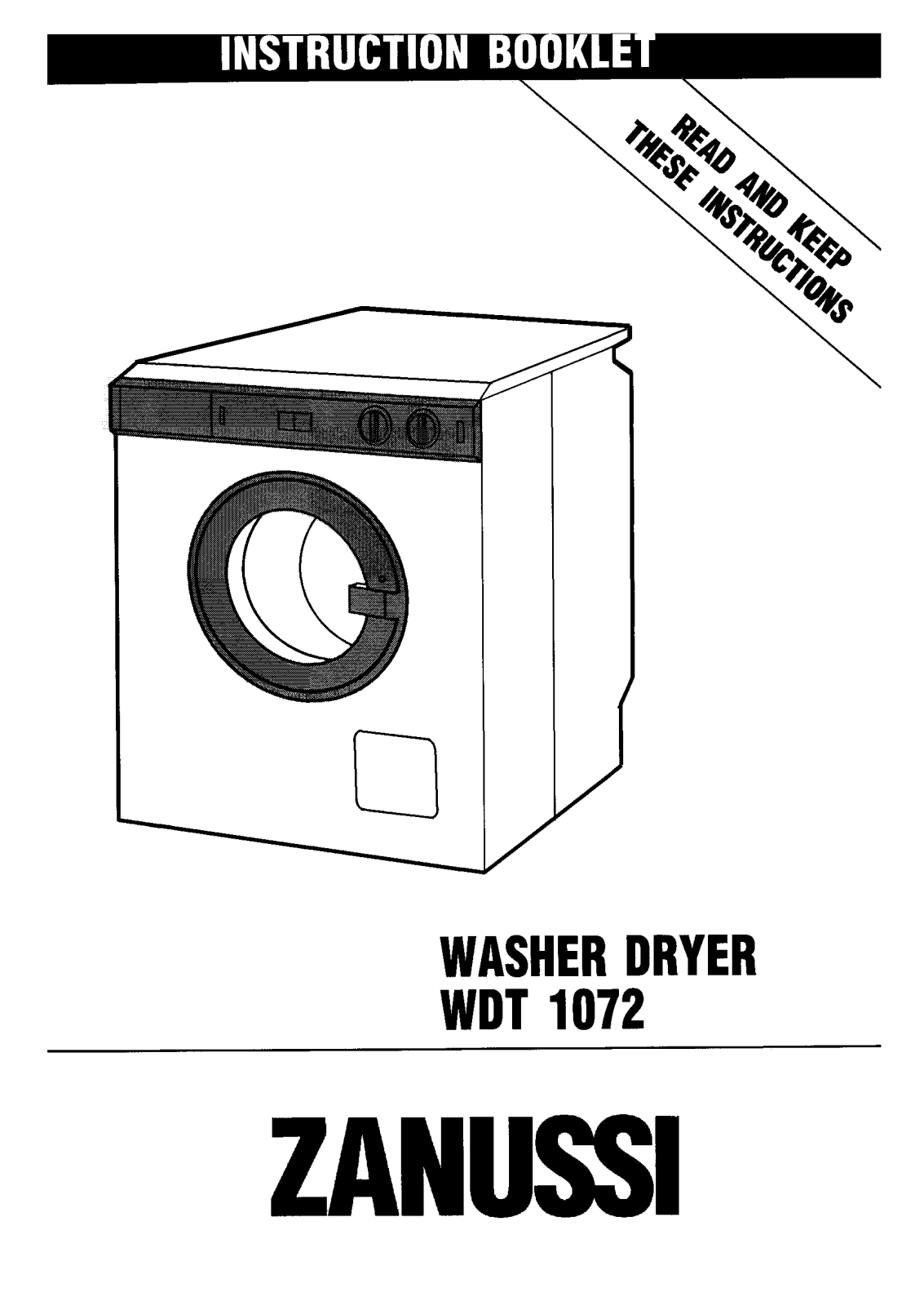 Zanussi WDT 1072 Instruction Manual
