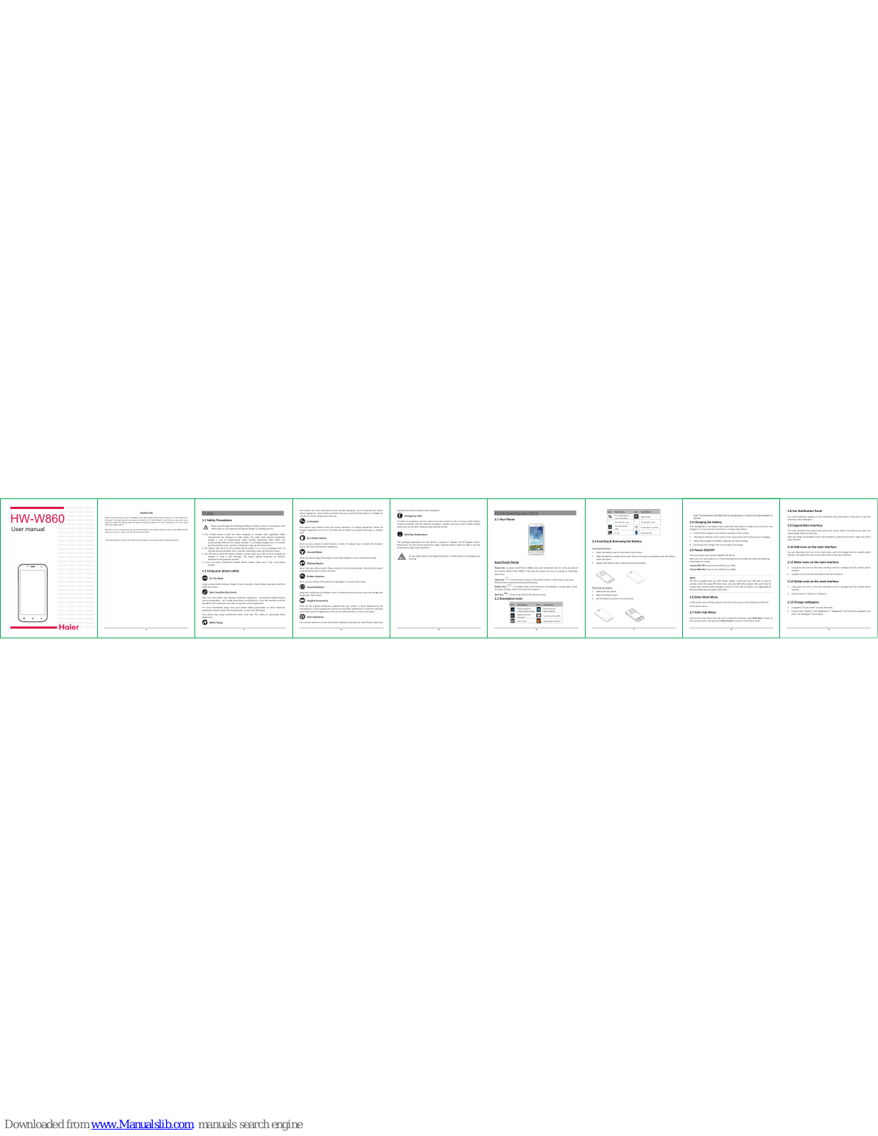 Haier HW-W860 User Manual