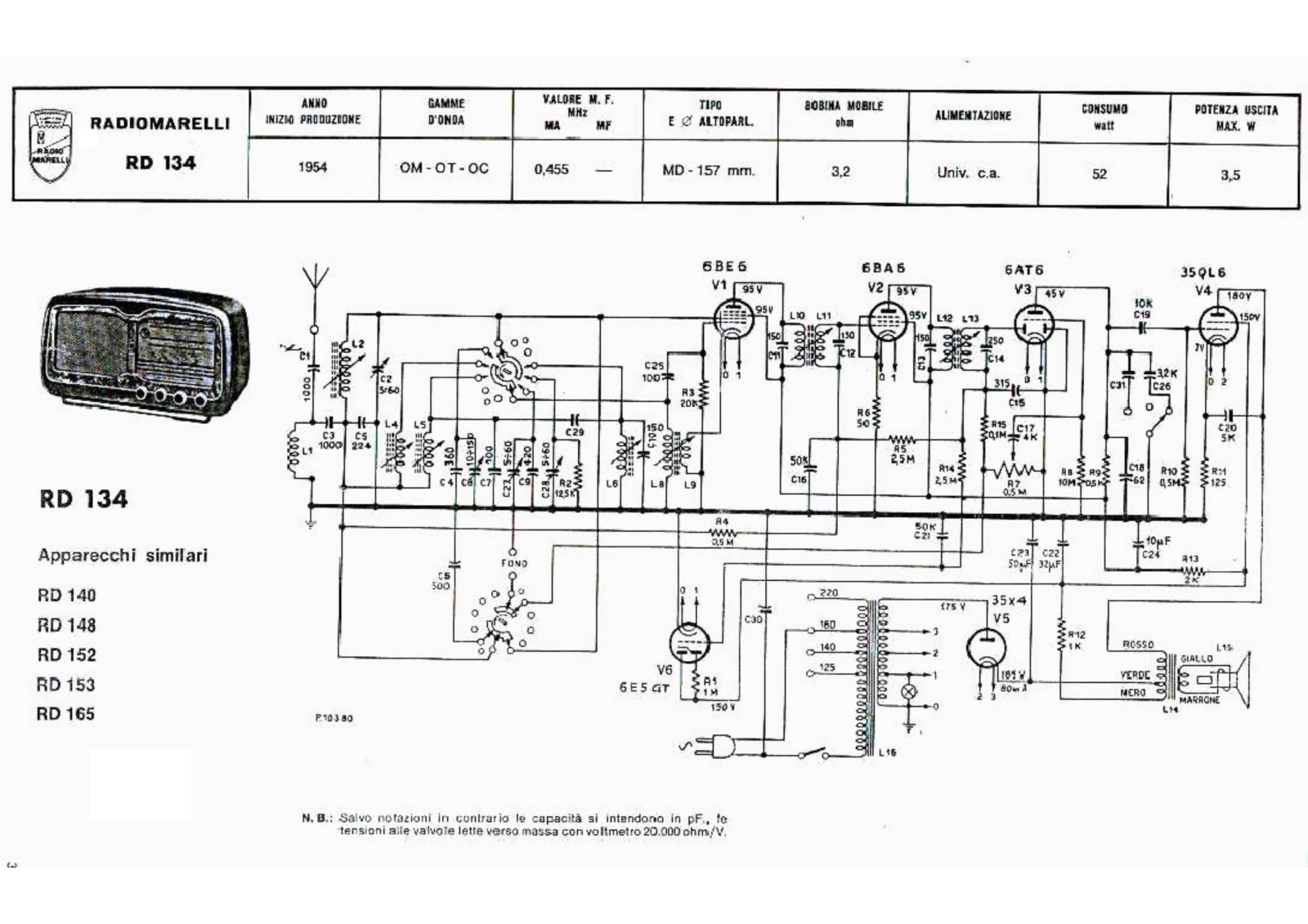 Radiomarelli rd134 schematic