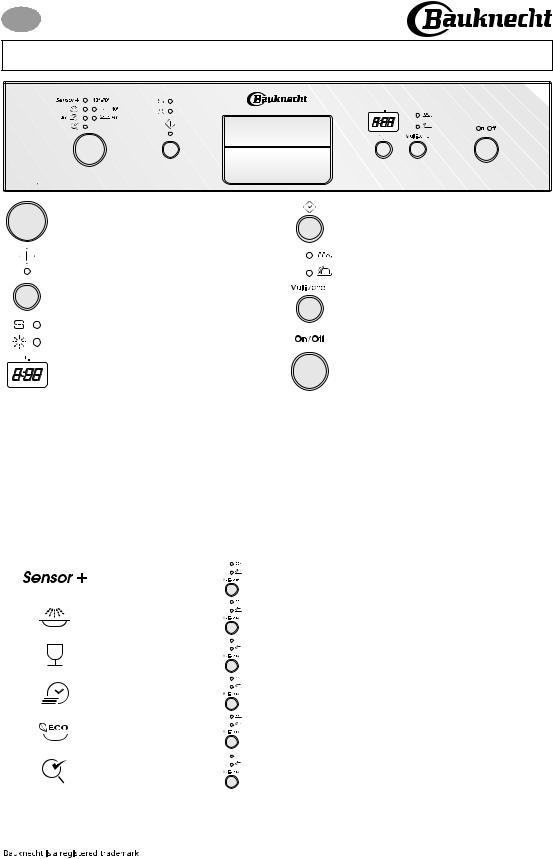 Whirlpool GSIP 6627/2 IN PROGRAM CHART