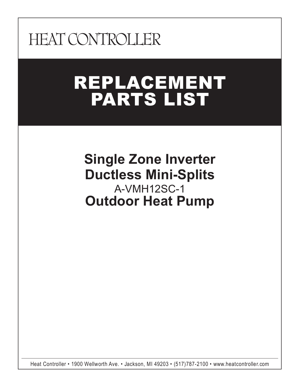 Comfort-aire A-vmh12sc-1 Owner's Manual