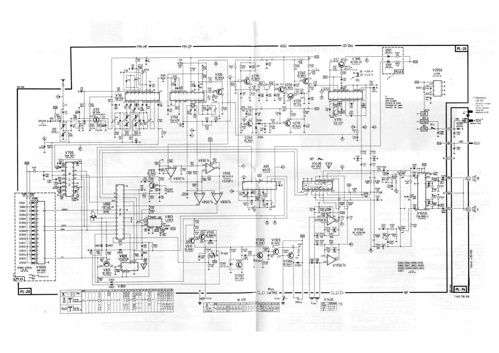 Blaupunkt SQ26 Schematics