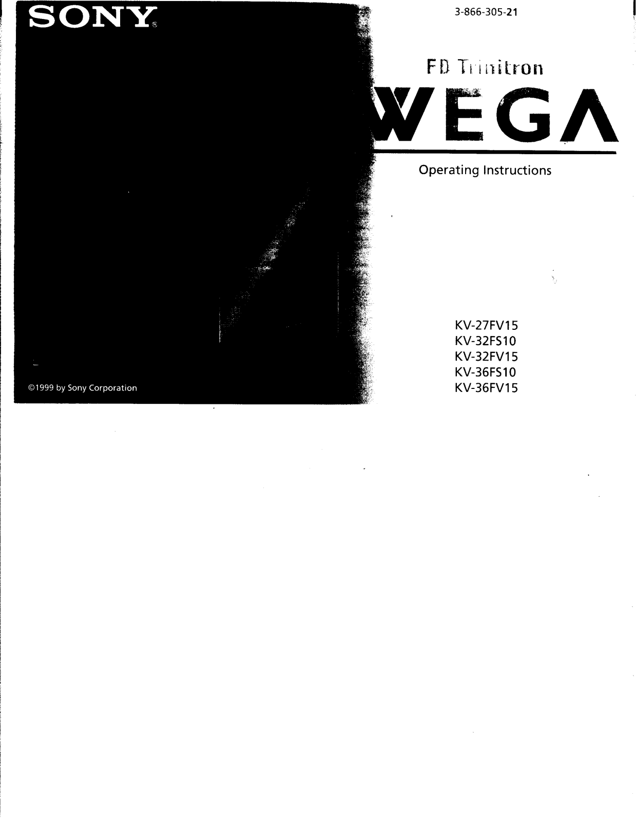 Sony KV-27FV15, KV-32FS10, KV-32FV15, KV-36FV15 Operating Instruction