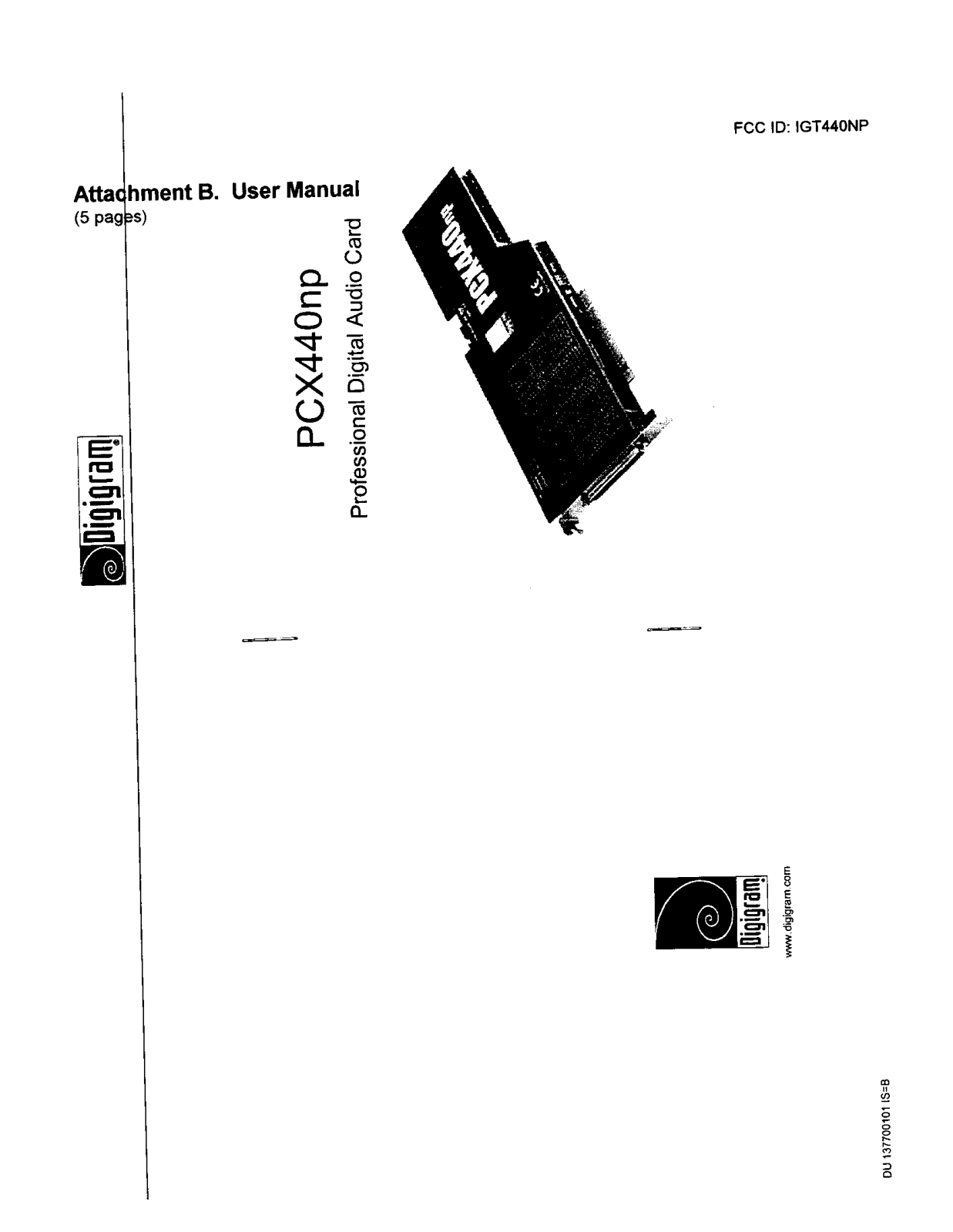 Digigram 440NP Users Manual