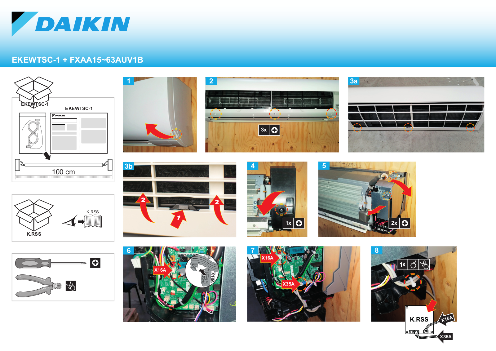 Daikin EKEWTSC-1   FXAA15~63AUV1B Installation manuals