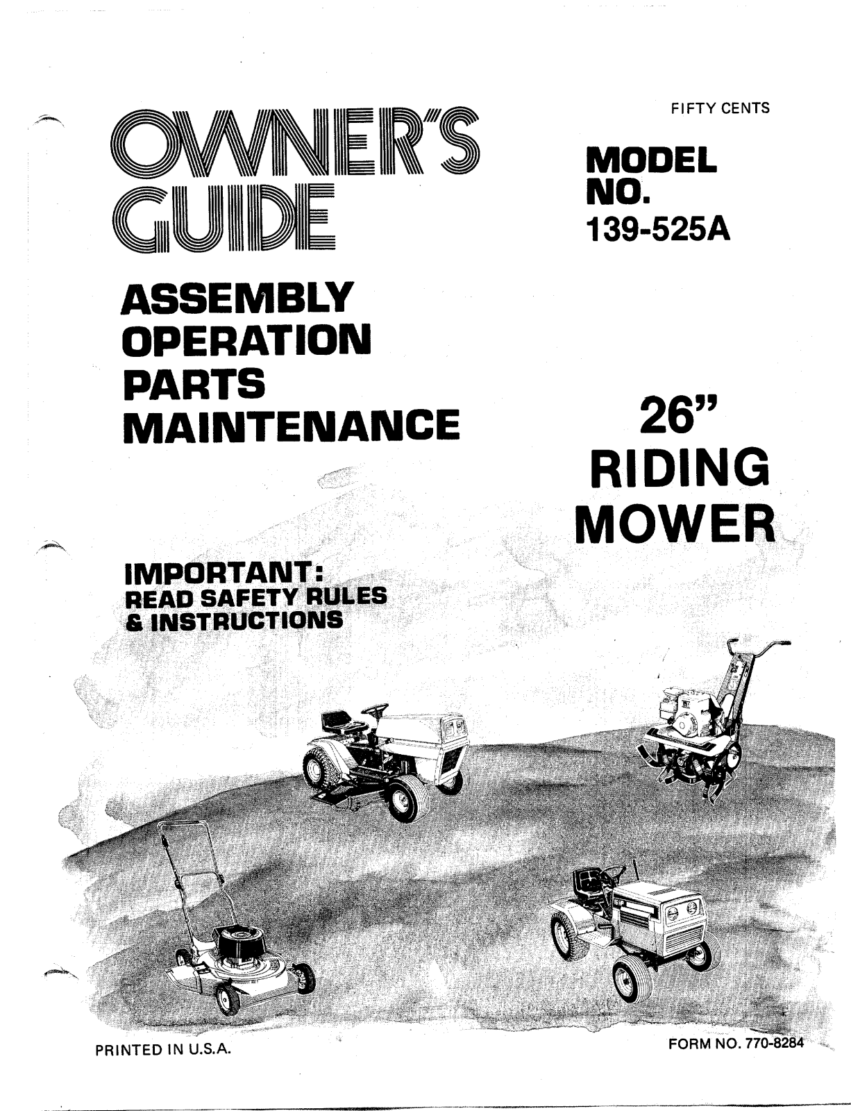 Mtd 139-525a owners Manual