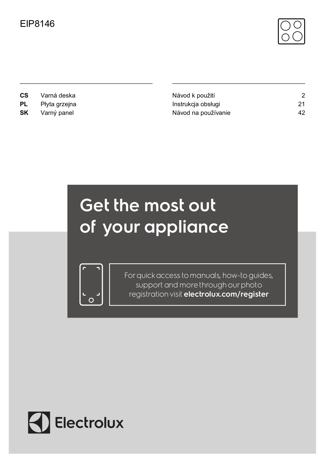 Electrolux EIP8146 User Manual