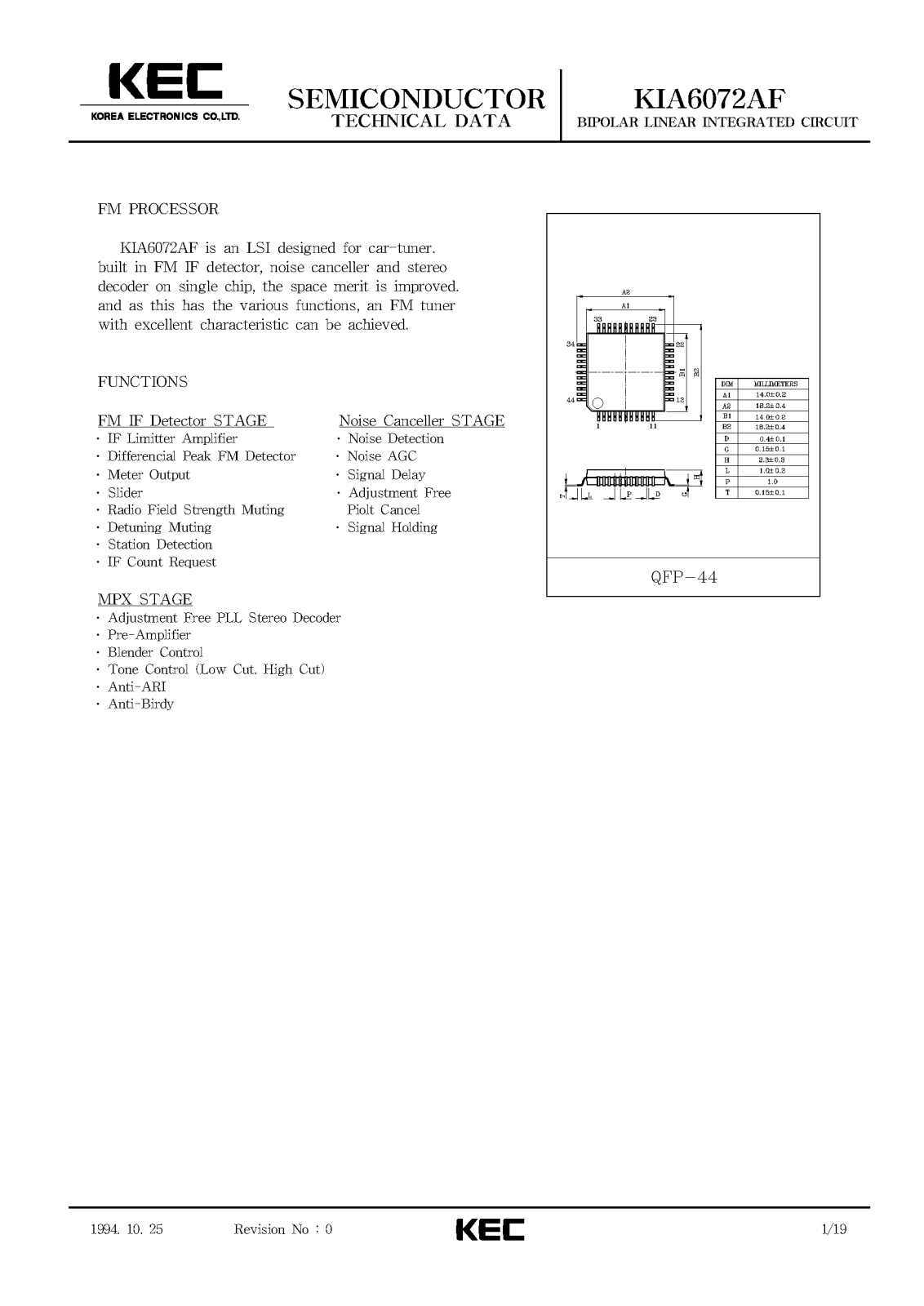 KEC KIA6072AF Datasheet